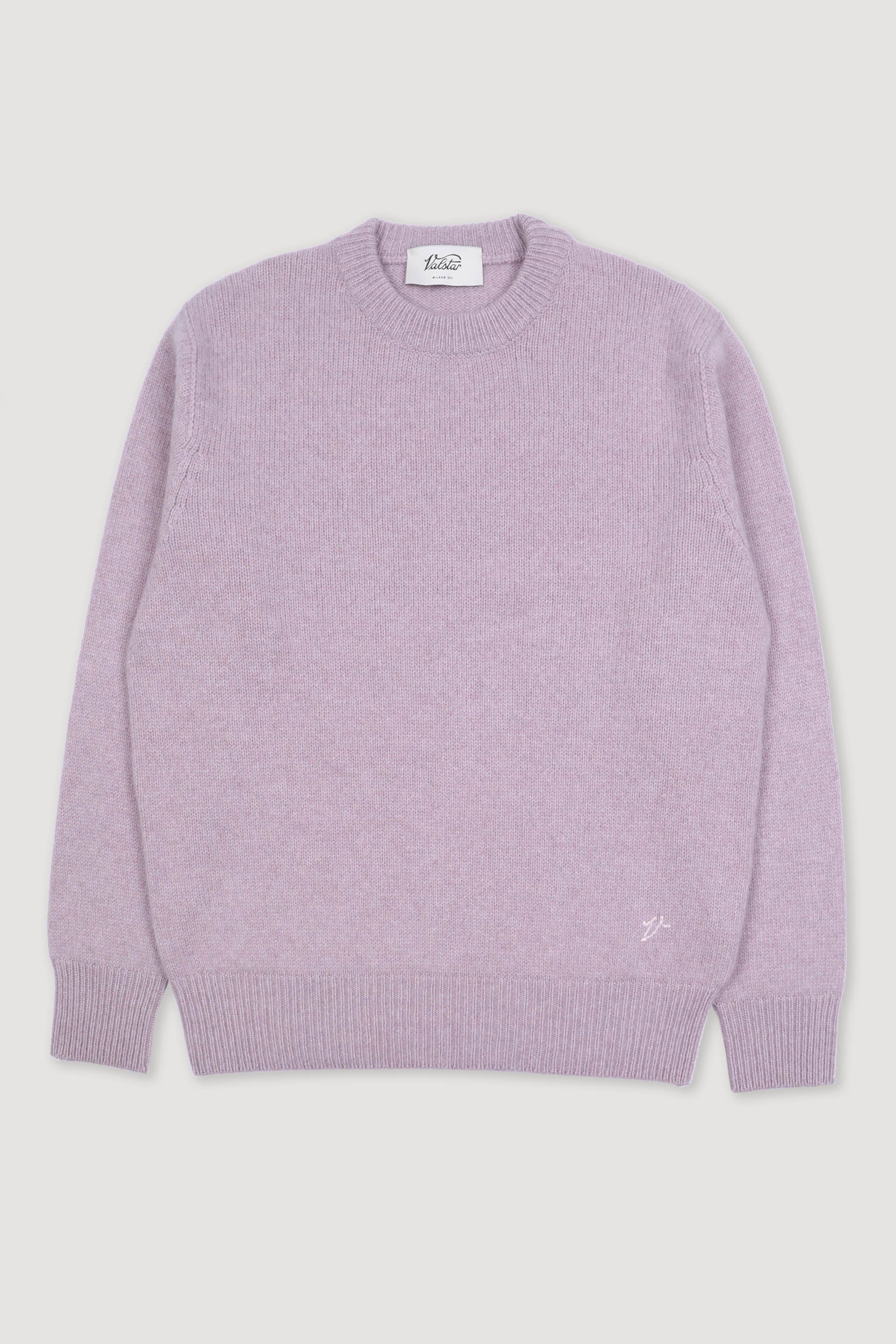 Maglia girocollo in cashmere. Rosa - Silky rose