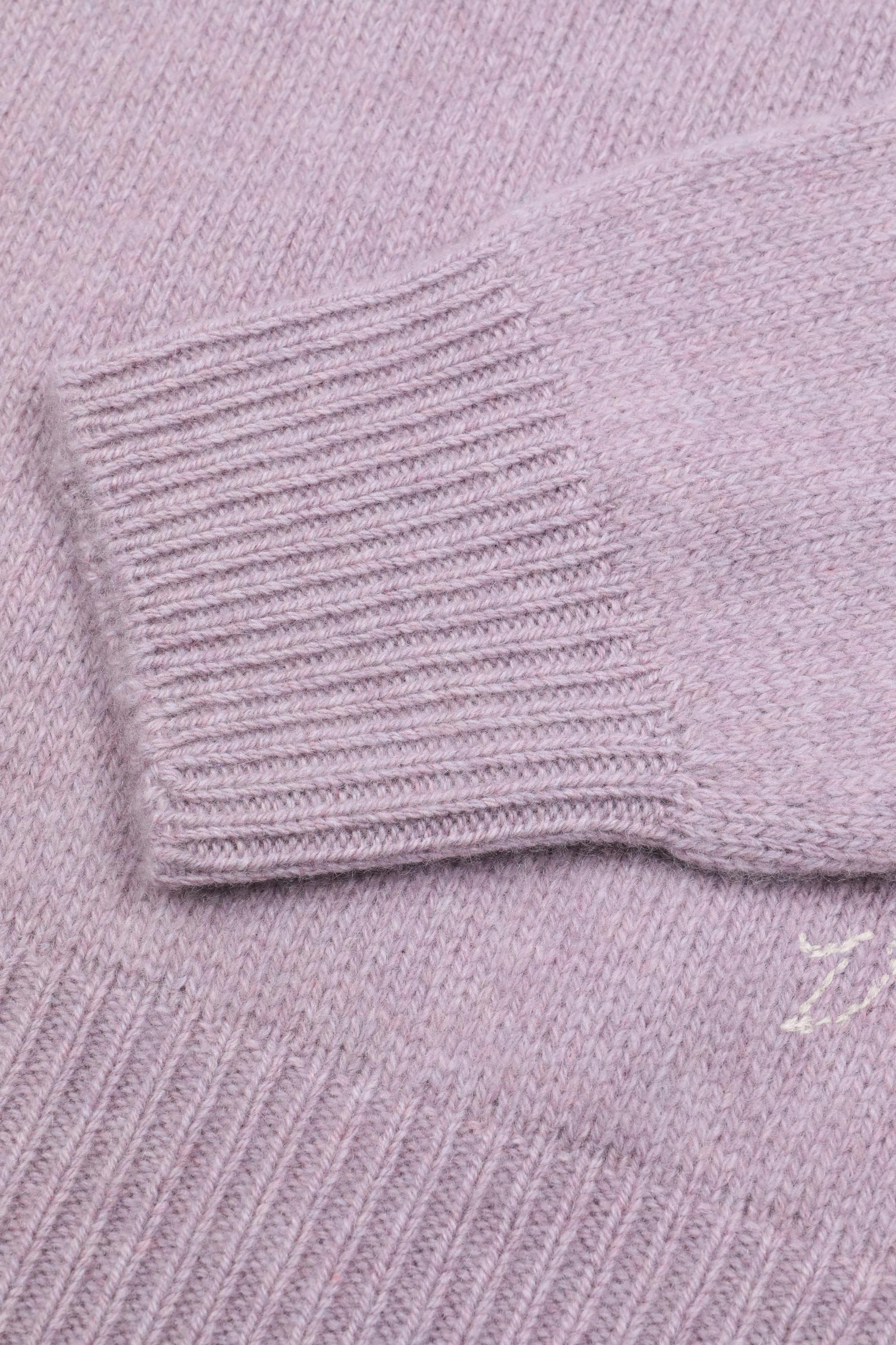 Maglia girocollo in cashmere. Rosa - Silky rose
