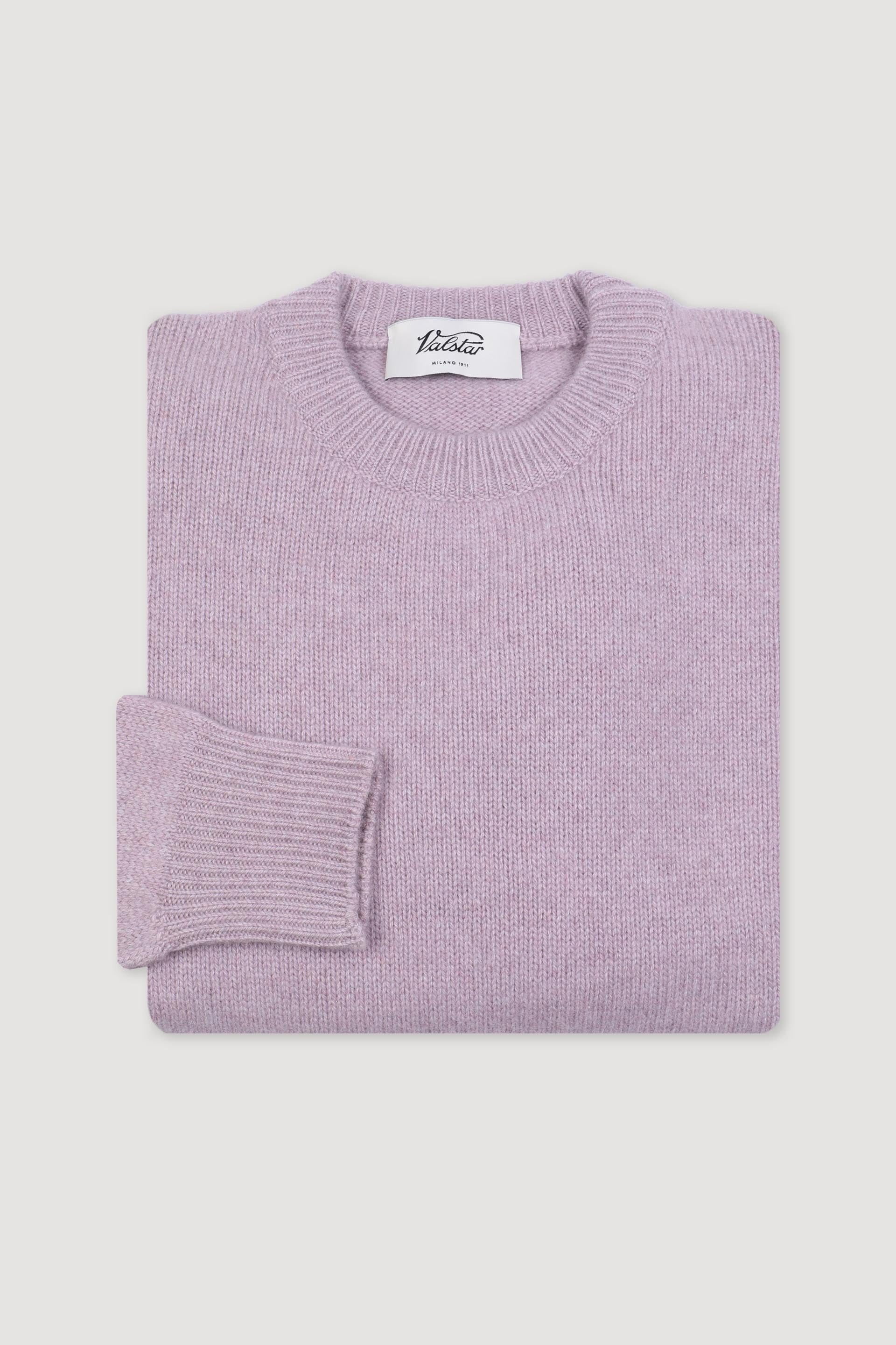 Maglia girocollo in cashmere. Rosa - Silky rose