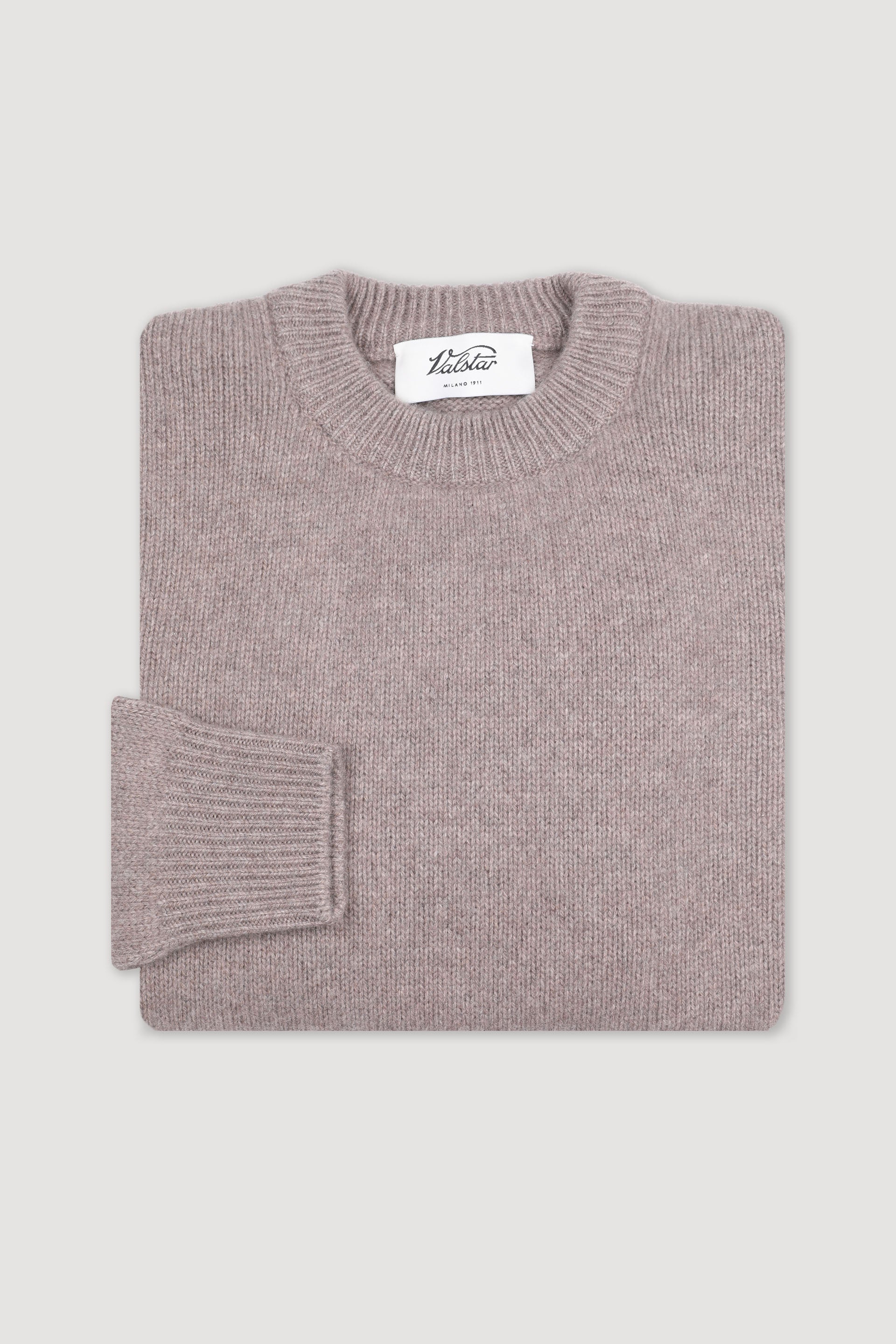 Maglia girocollo in cashmere. Marrone - Wood