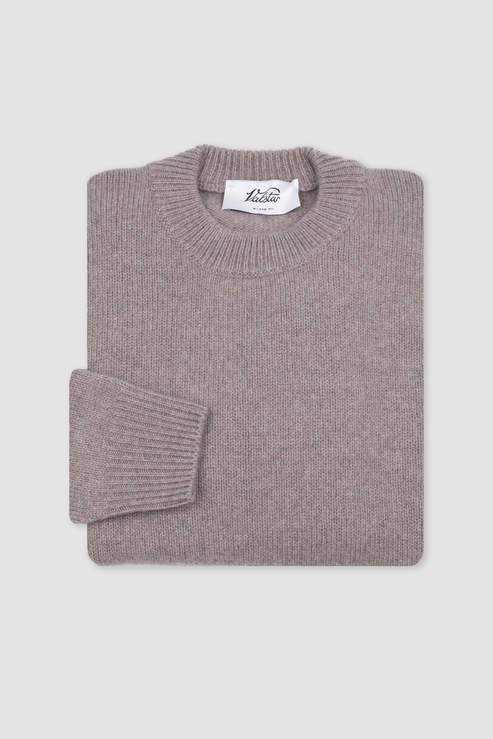Maglia girocollo in cashmere. Marrone - Wood