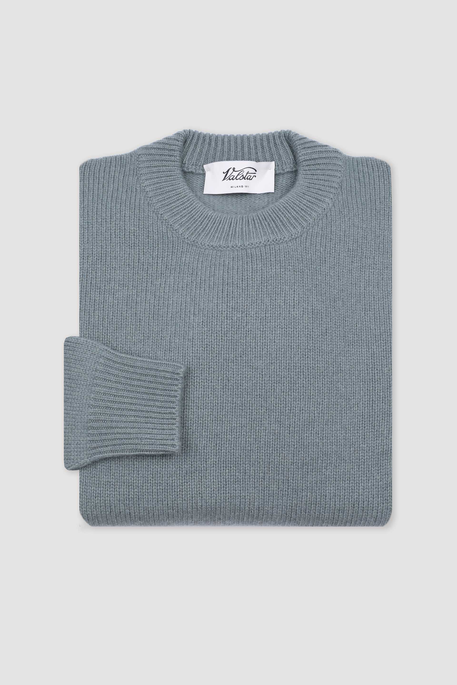 Maglia girocollo in cashmere. Verde - Field