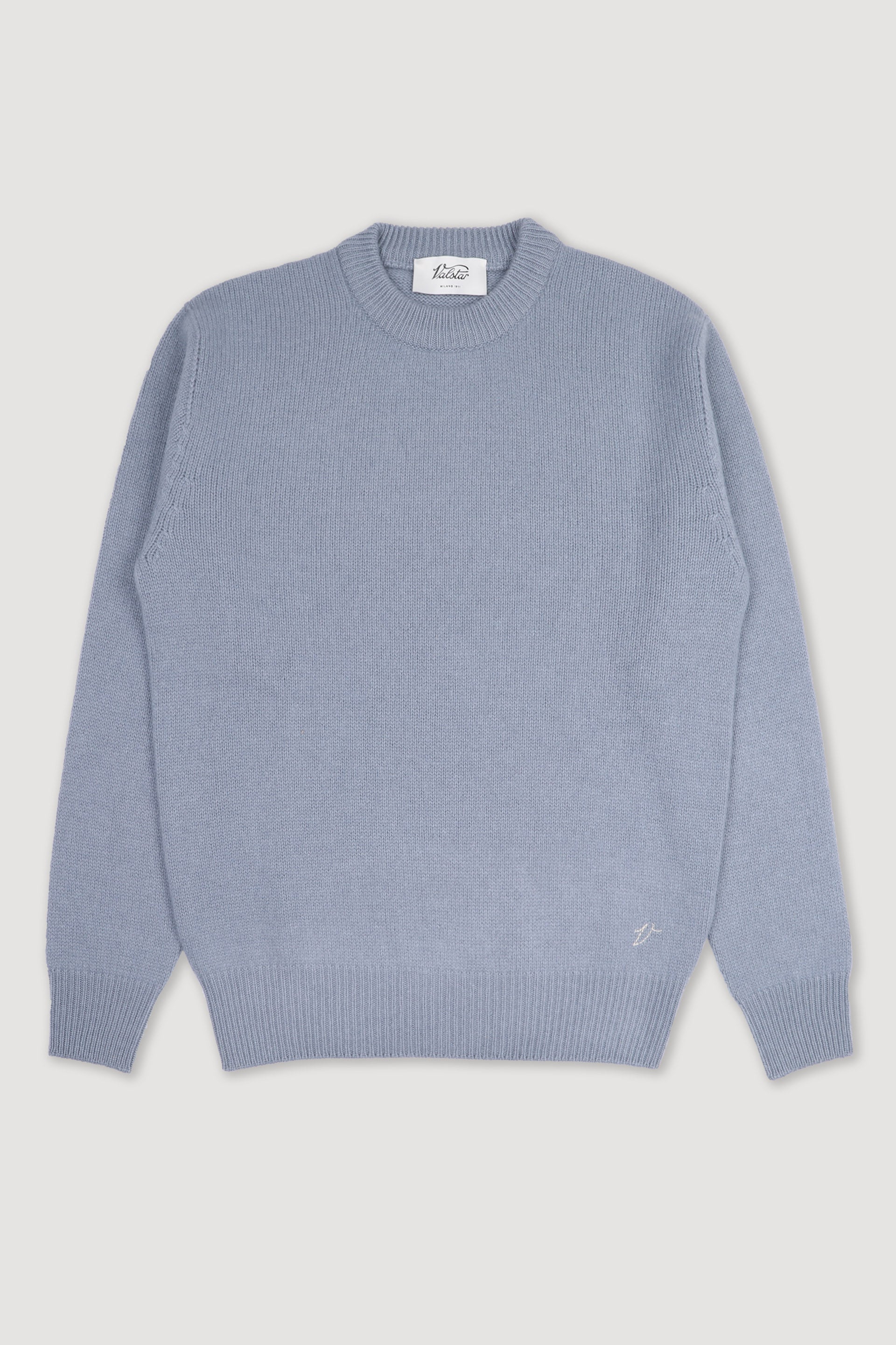 Maglia girocollo in cashmere. Azzurro - Air