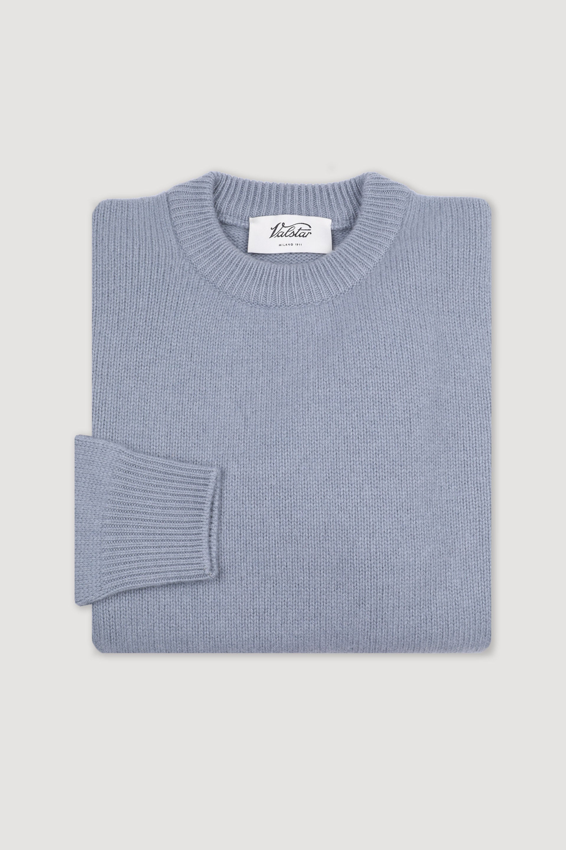 Maglia girocollo in cashmere. Azzurro - Air