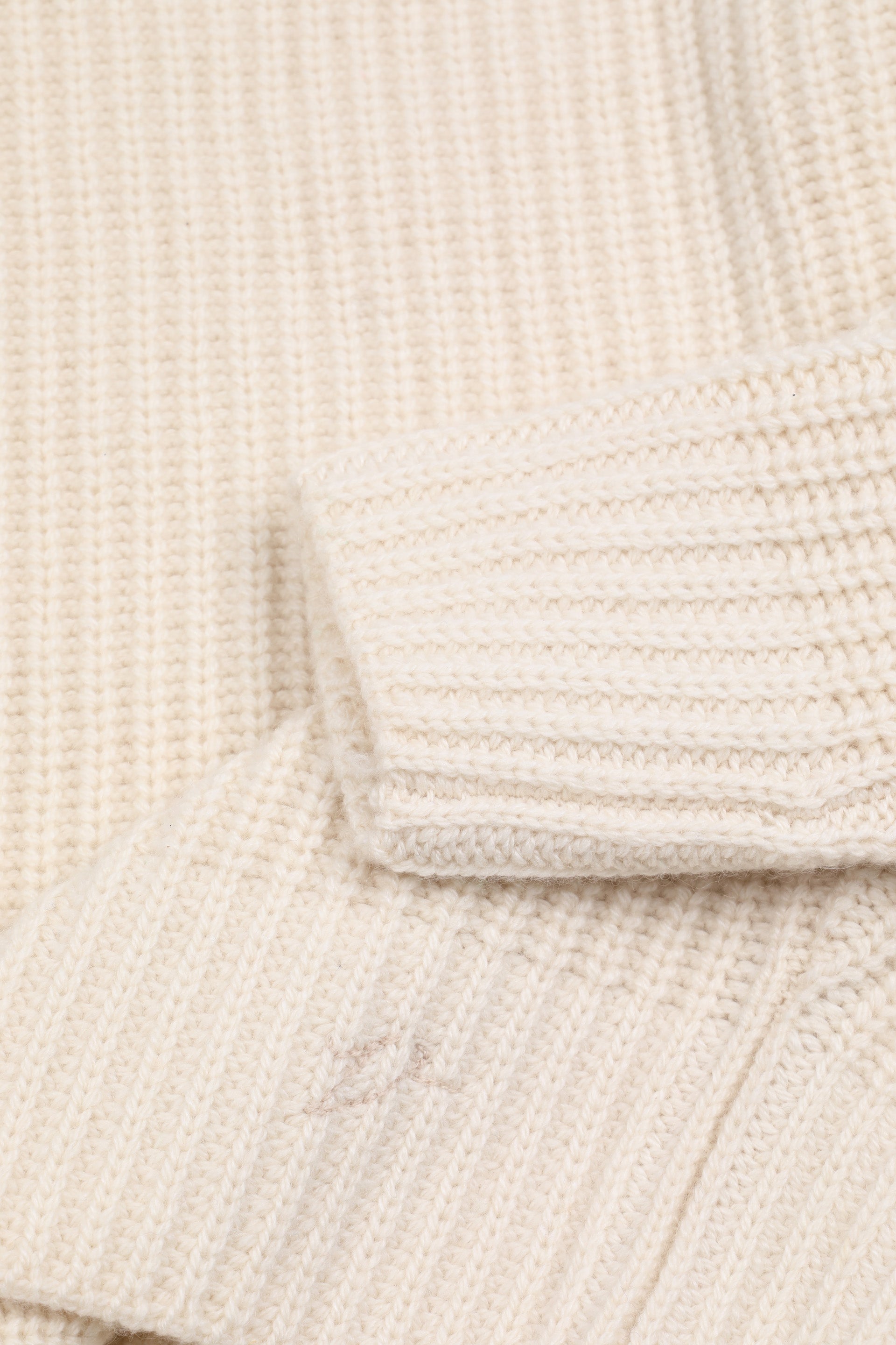 CASHMERE, RIBBED CREWNECK - Champignon