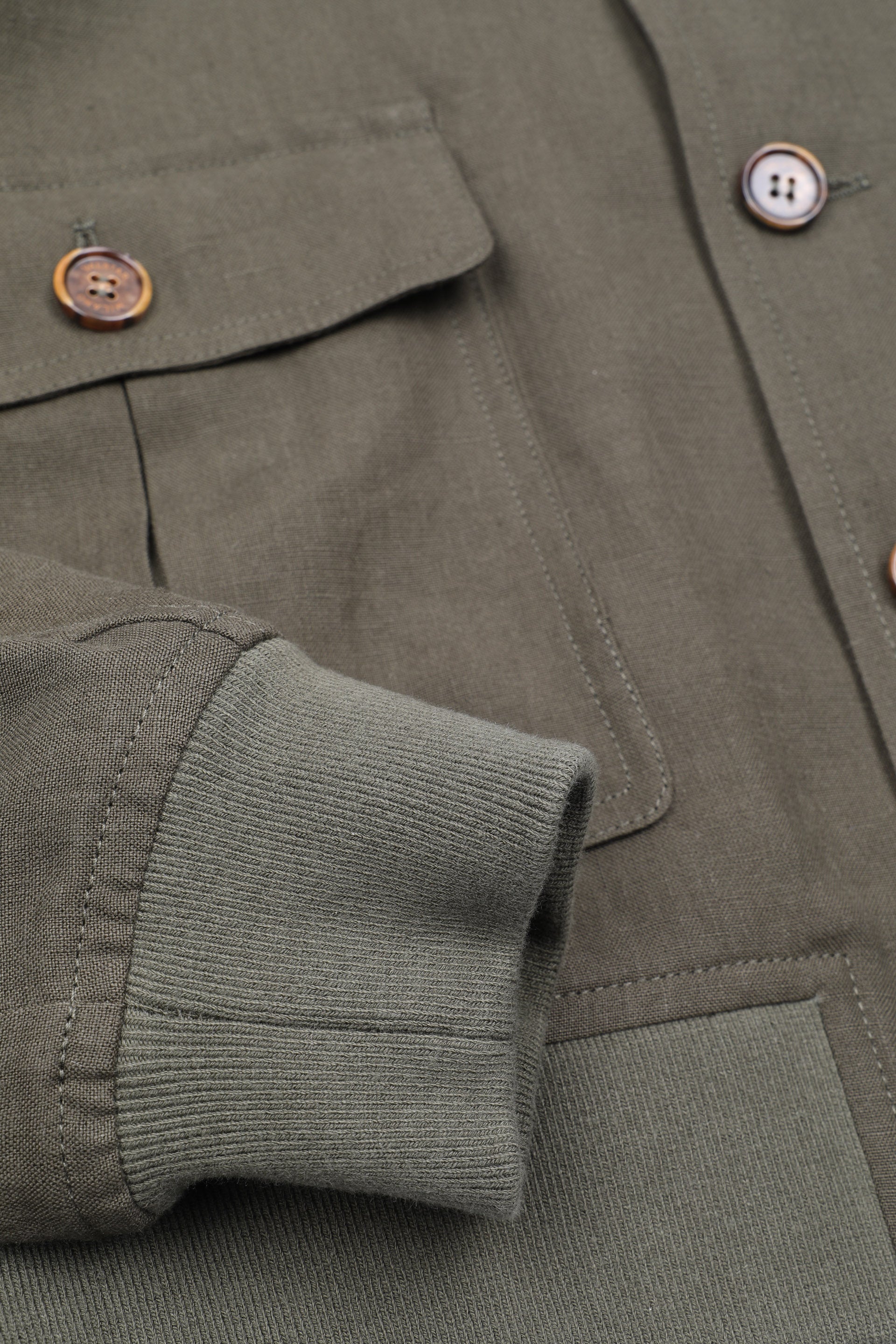 GIUBBOTTO VALSTARINO, SFODERATO, LINO - Military green