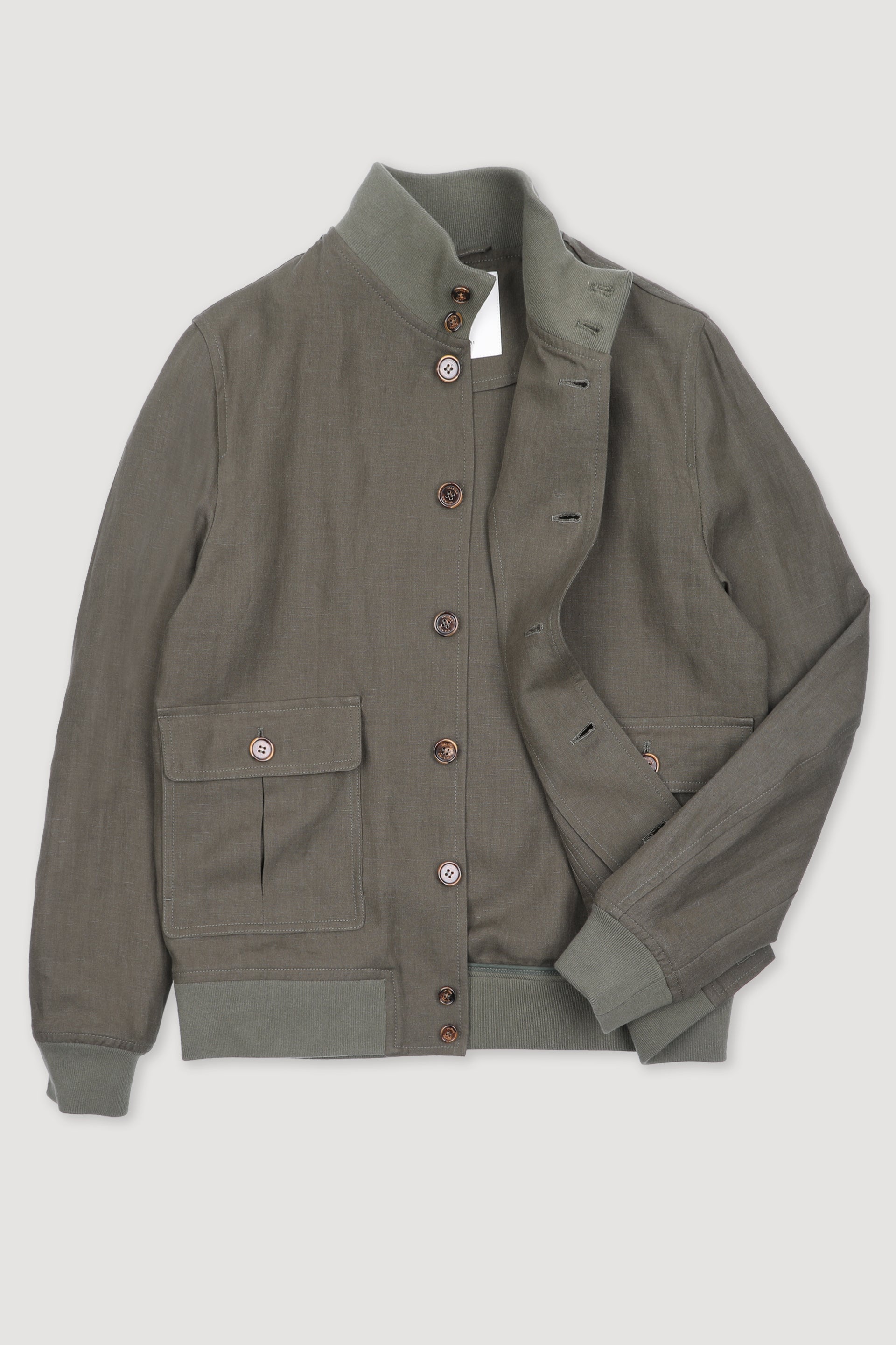 GIUBBOTTO VALSTARINO, SFODERATO, LINO - Military green