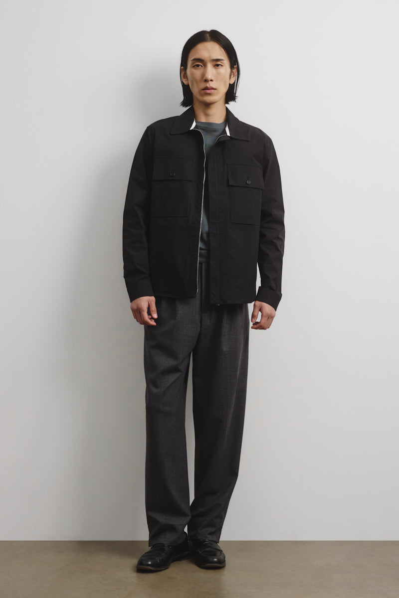 Giubbotto Jamie con zip in popeline di cotone, sfoderato. nero - Black