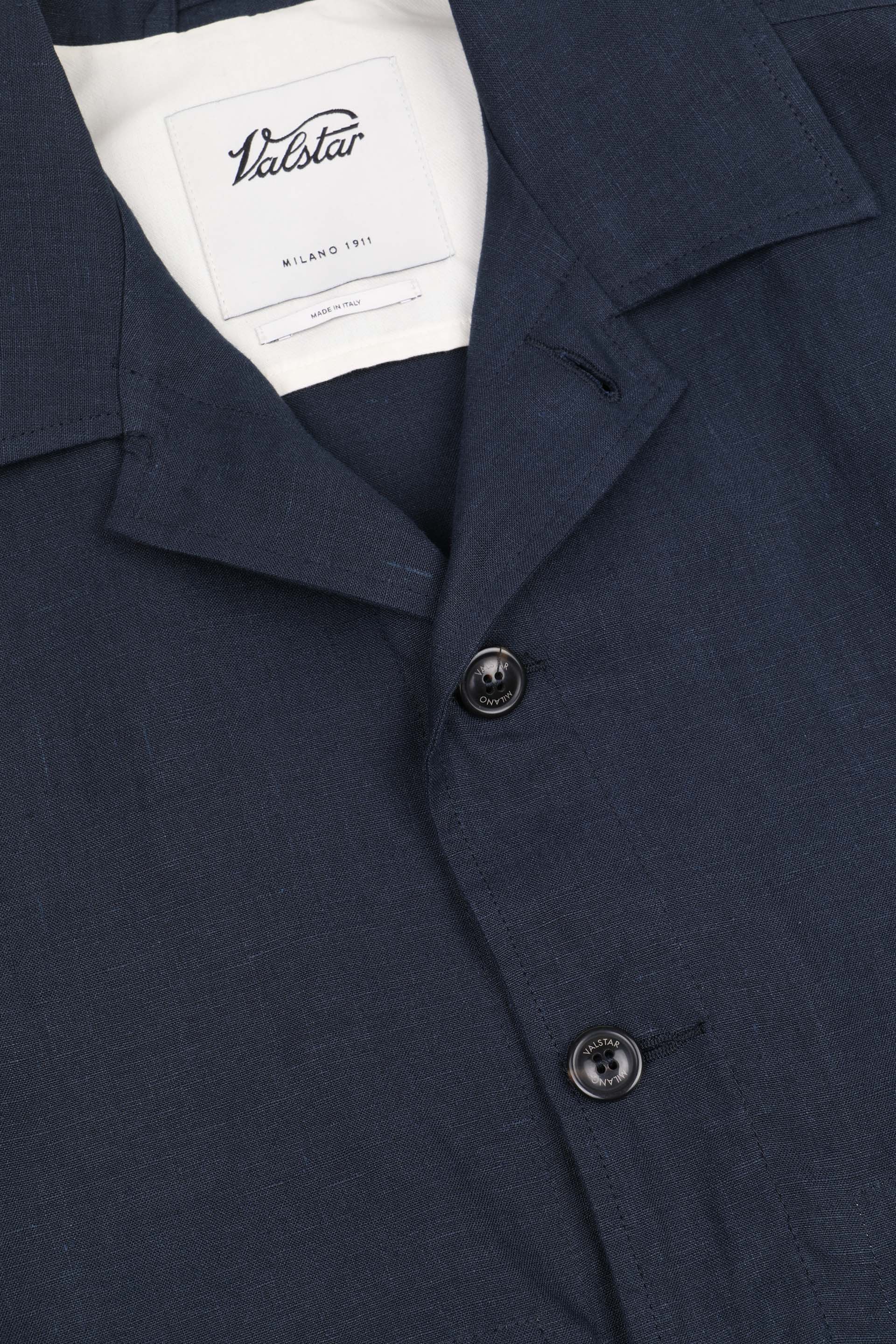 Coach jacket Mickie in lino, sfoderata - Blu notte