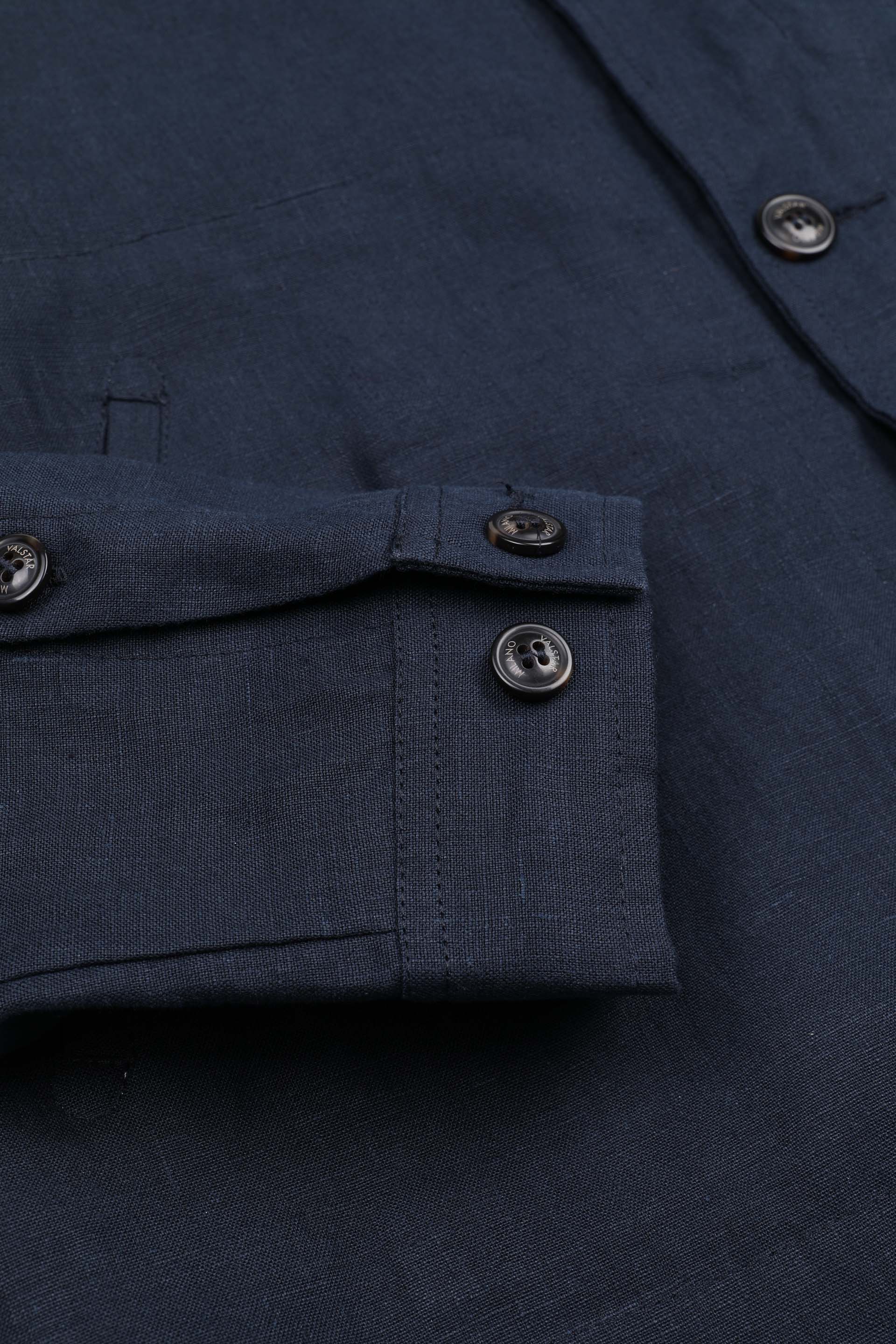 Coach jacket Mickie in lino, sfoderata - Blu notte