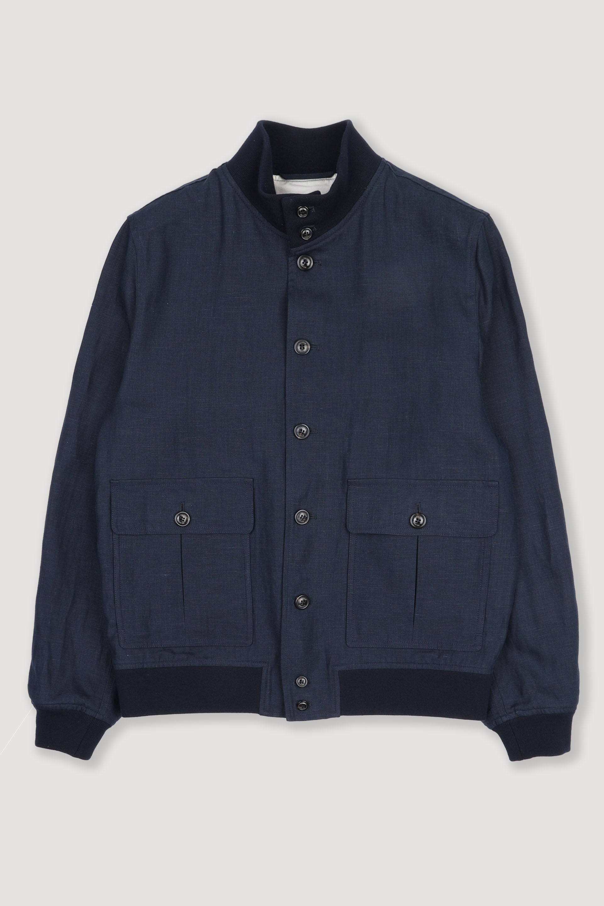 Giubbotto Valstarino in lino, sfoderato - Blu notte