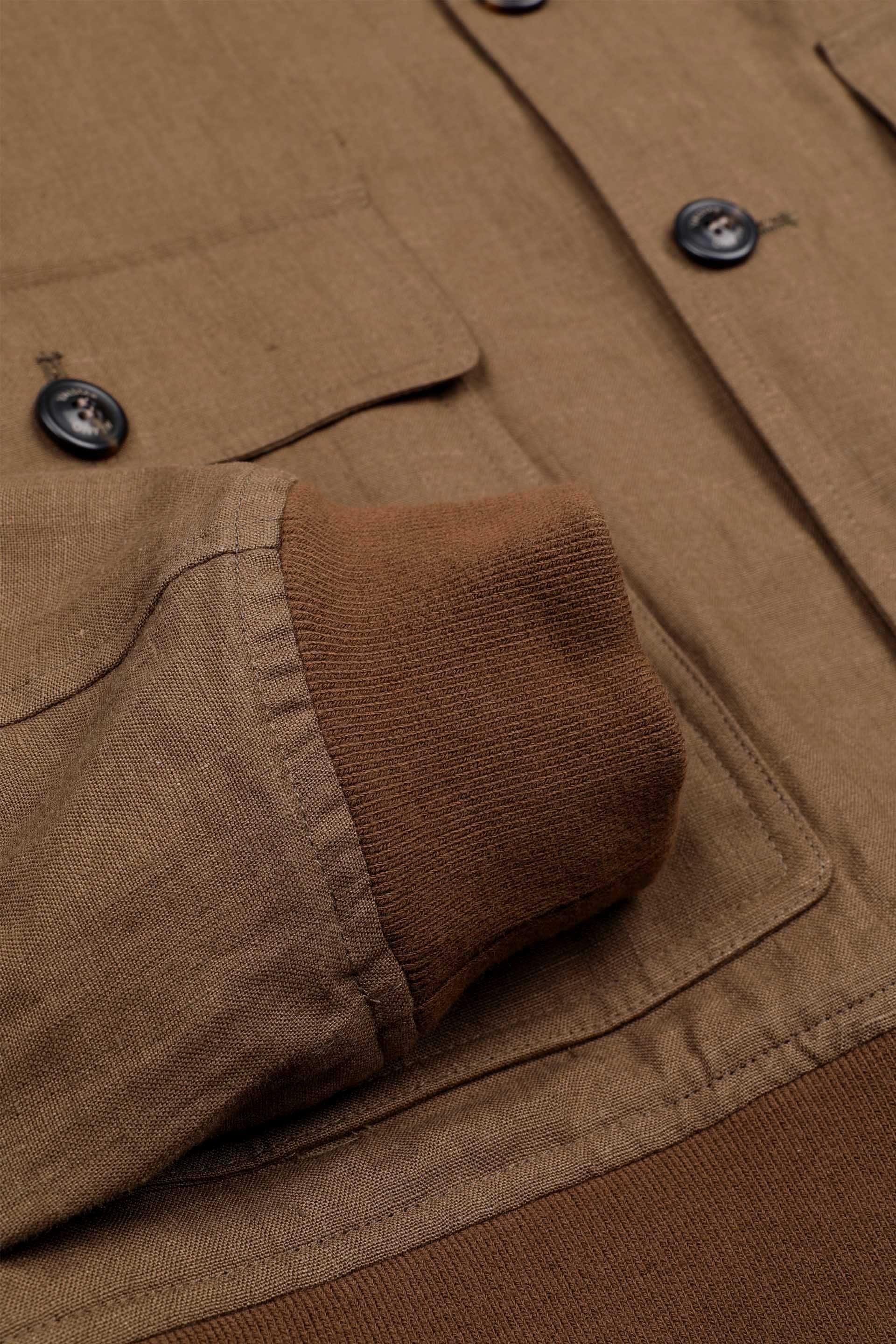 Giubbotto Valstarino in lino, sfoderato. Marrone - Ghianda