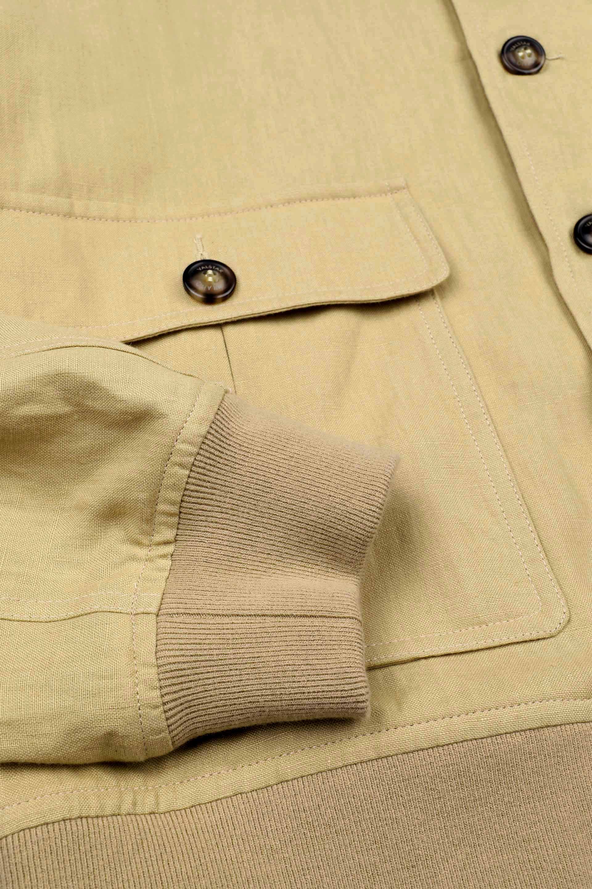 Giubbotto Valstarino in lino, sfoderato. Giallo - Propoli