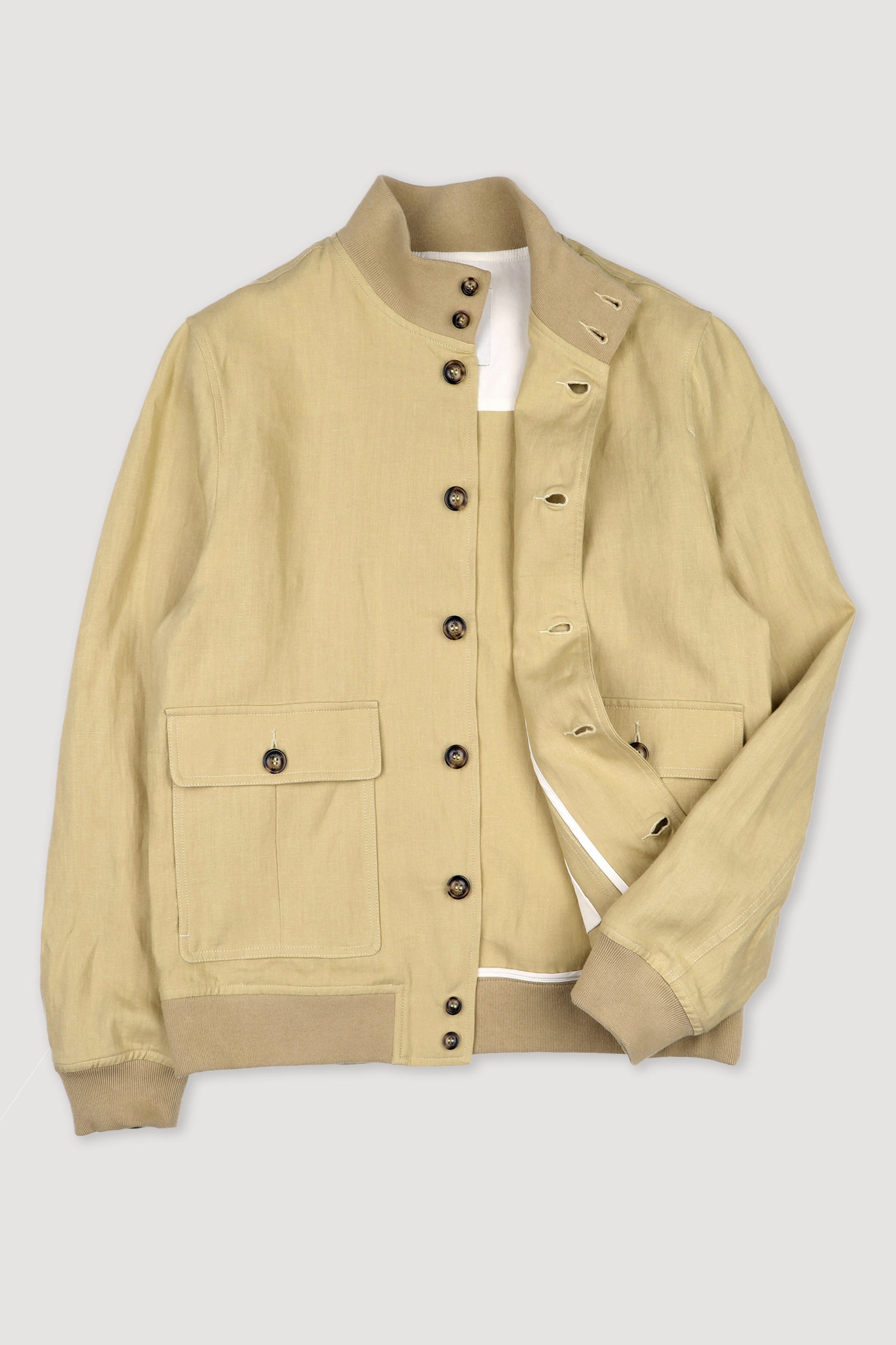 Giubbotto Valstarino in lino, sfoderato. Giallo - Propoli