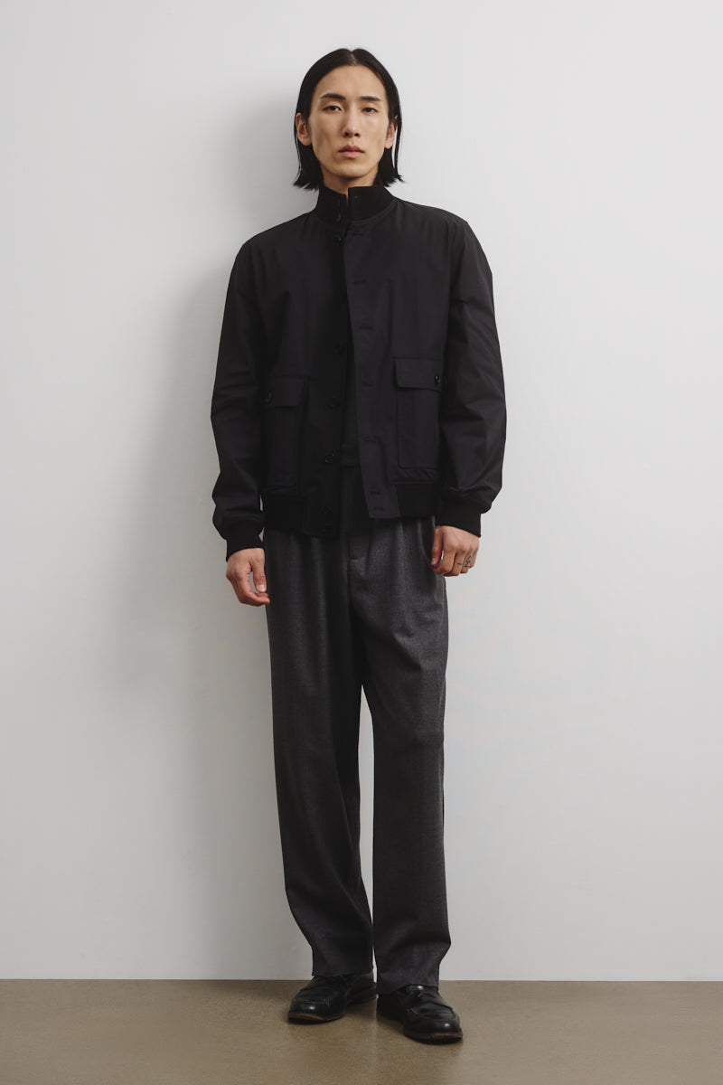 Giubbotto Valstarino in popeline stretch, sfoderato. - Black