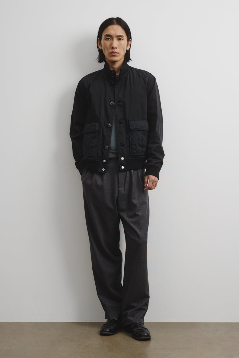 Giubbotto Valstarino in cotone-nylon sfoderato. - Nero scarico