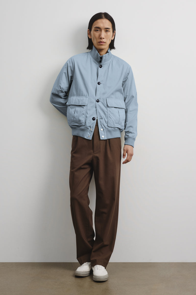 Giubbotto Valstarino in cotone-nylon sfoderato. Azzurro - Pilota