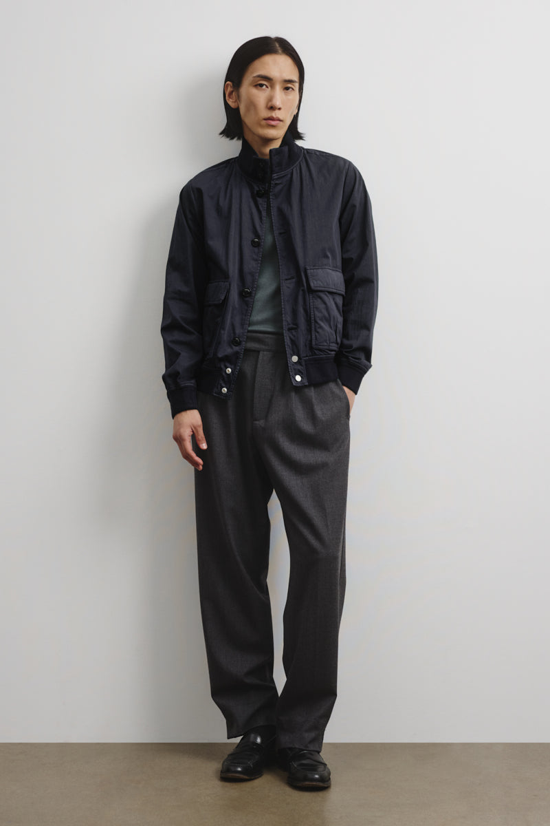 Giubbotto Valstarino in cotone-nylon sfoderato. - Navy blue