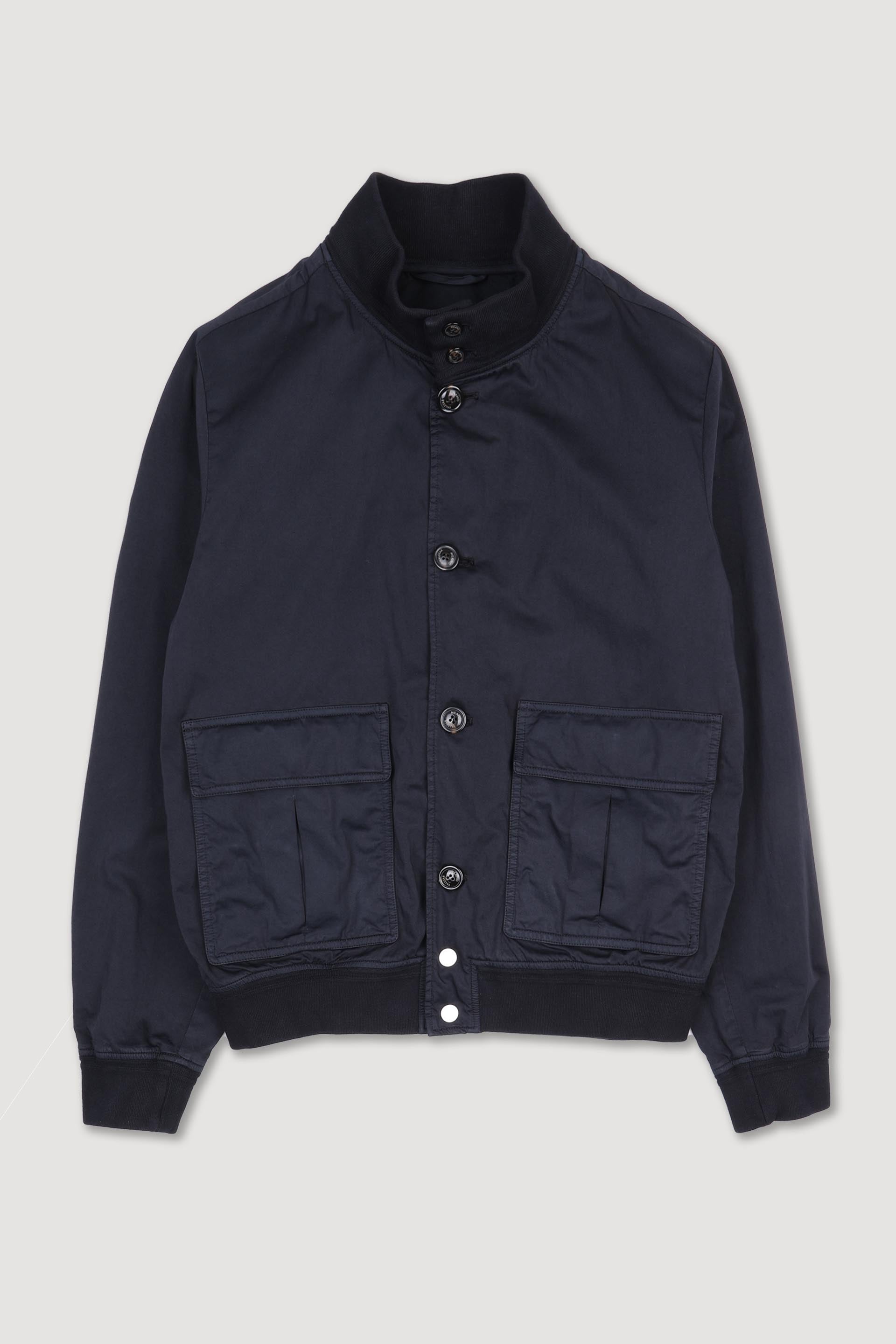 Giubbotto Valstarino in cotone-nylon sfoderato. - Navy blue