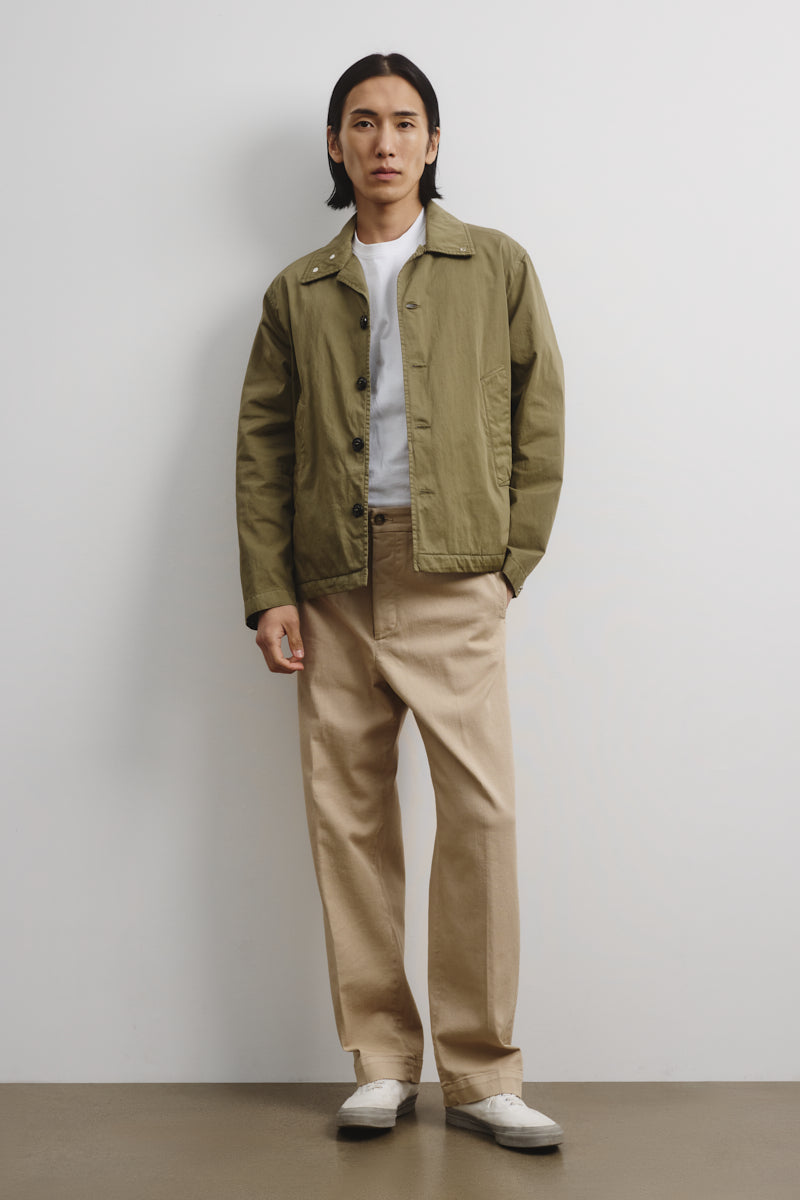 Coach jacket Ted in cotone-nylon, sfoderata. Verde - Soldier