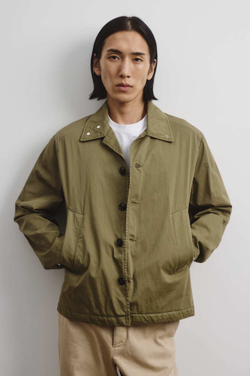 Coach jacket Ted in cotone-nylon, sfoderata. Verde - Soldier