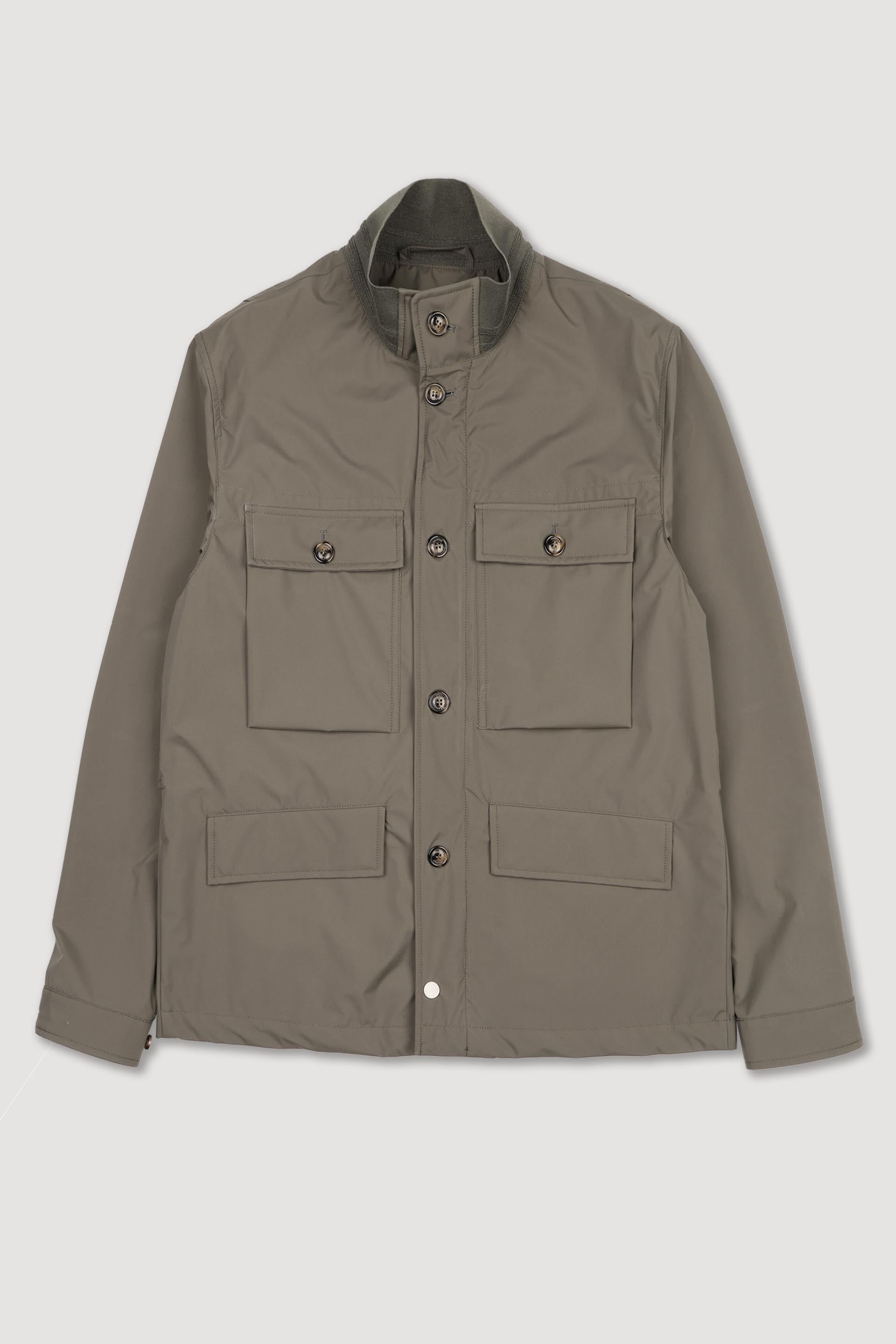 Field Jacket Harry in microfibra 3 layer waterproof, sfoderata. Verde - Cappero