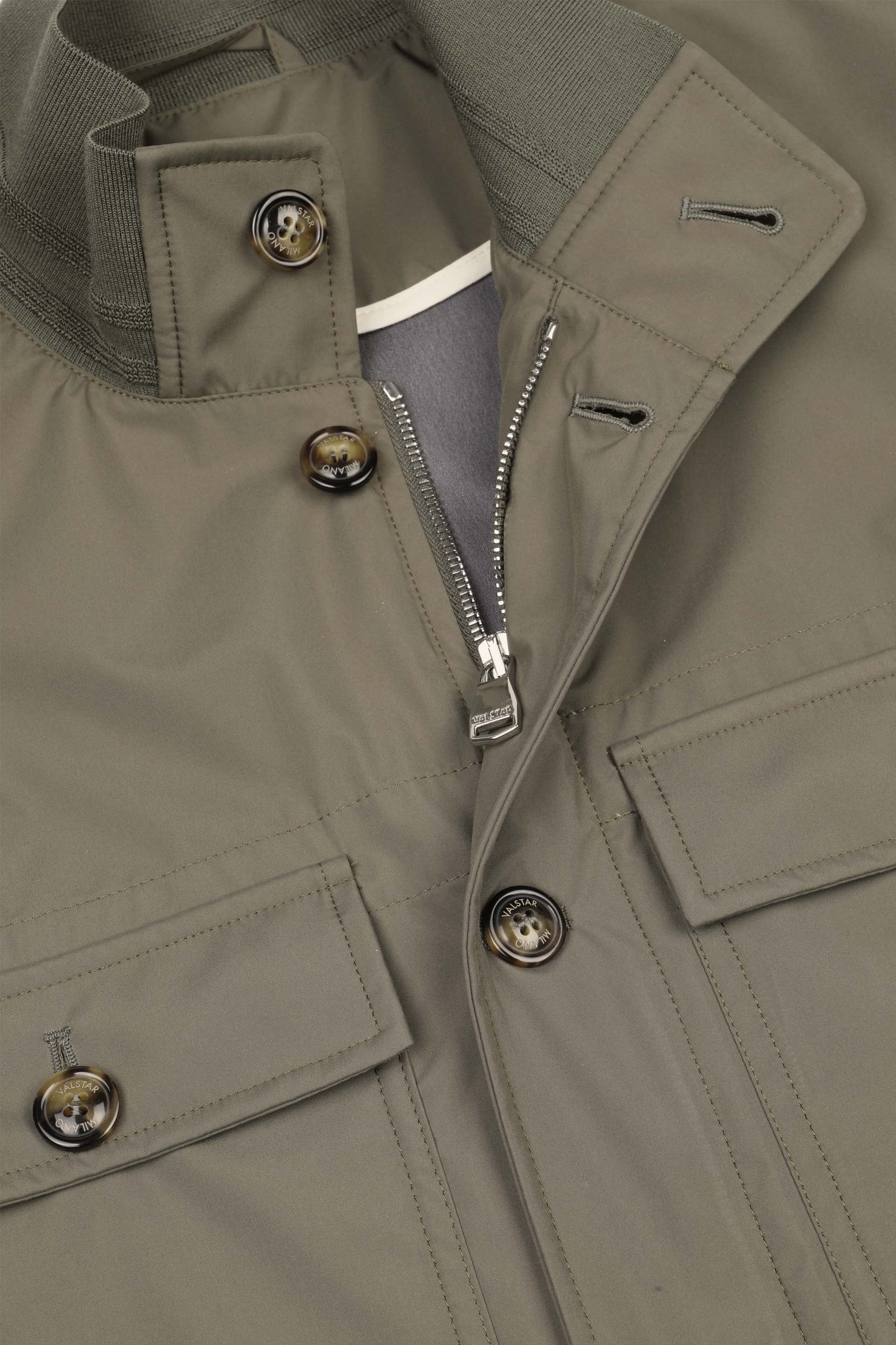 Field Jacket Harry in microfibra 3 layer waterproof, sfoderata. Verde - Cappero