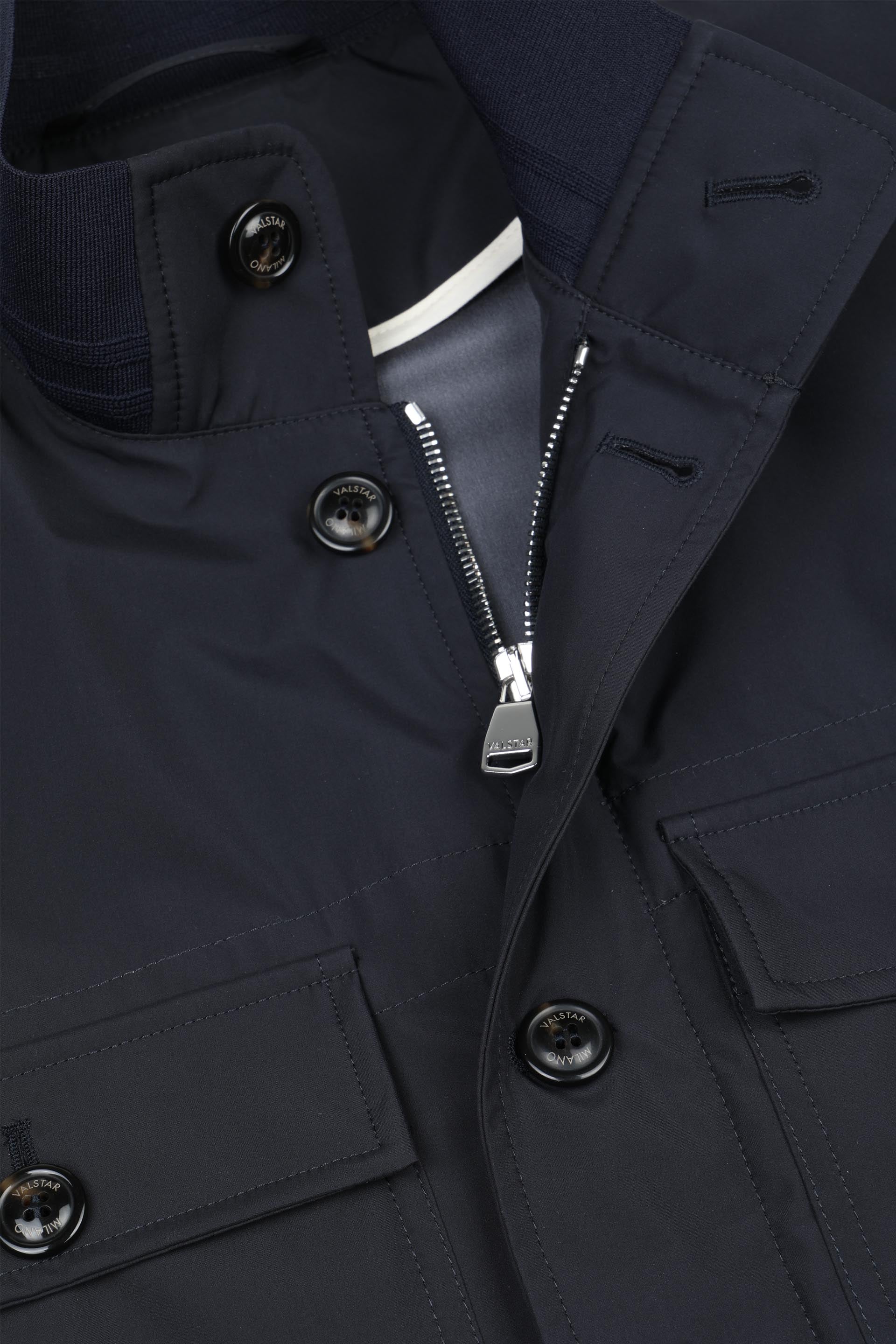 Field Jacket Harry in microfibra 3 layer waterproof, sfoderata. - Navy blue