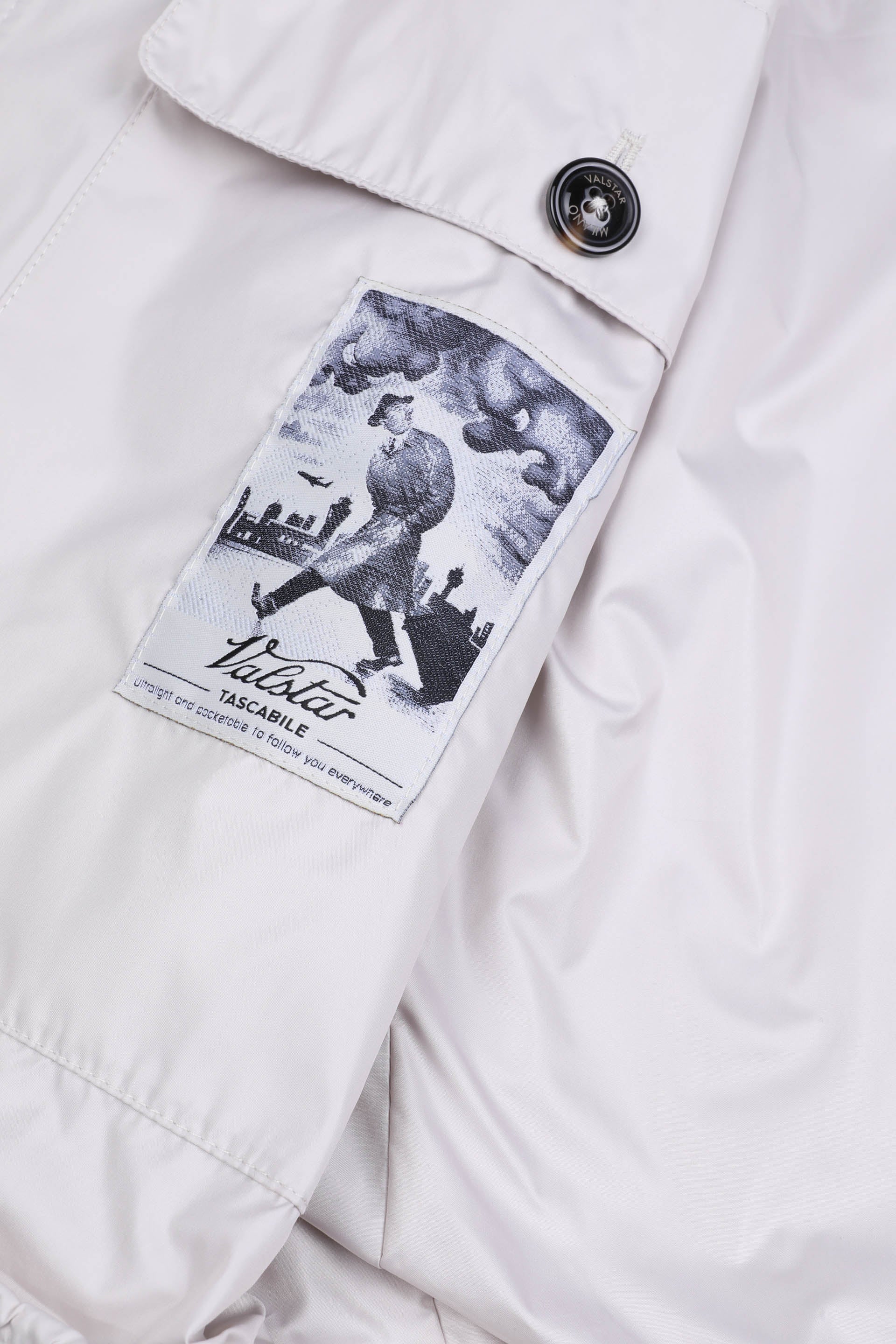 GIUBBOTTO VALSTARINO TASCABILE, FODERATO, TESSUTO OPACO WR ULTRALEGGERO - Ivory