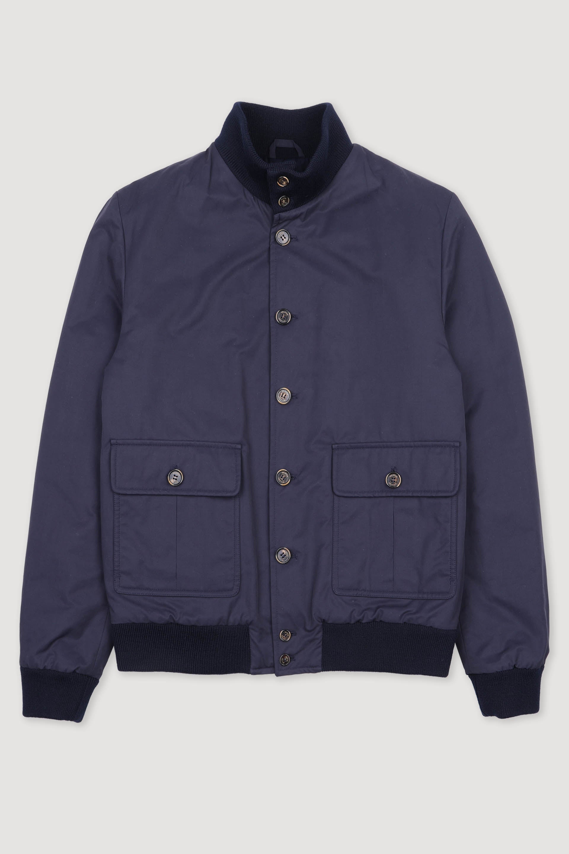 Padded Valstarino jacket in water repellent cotton blend fabric. Blue