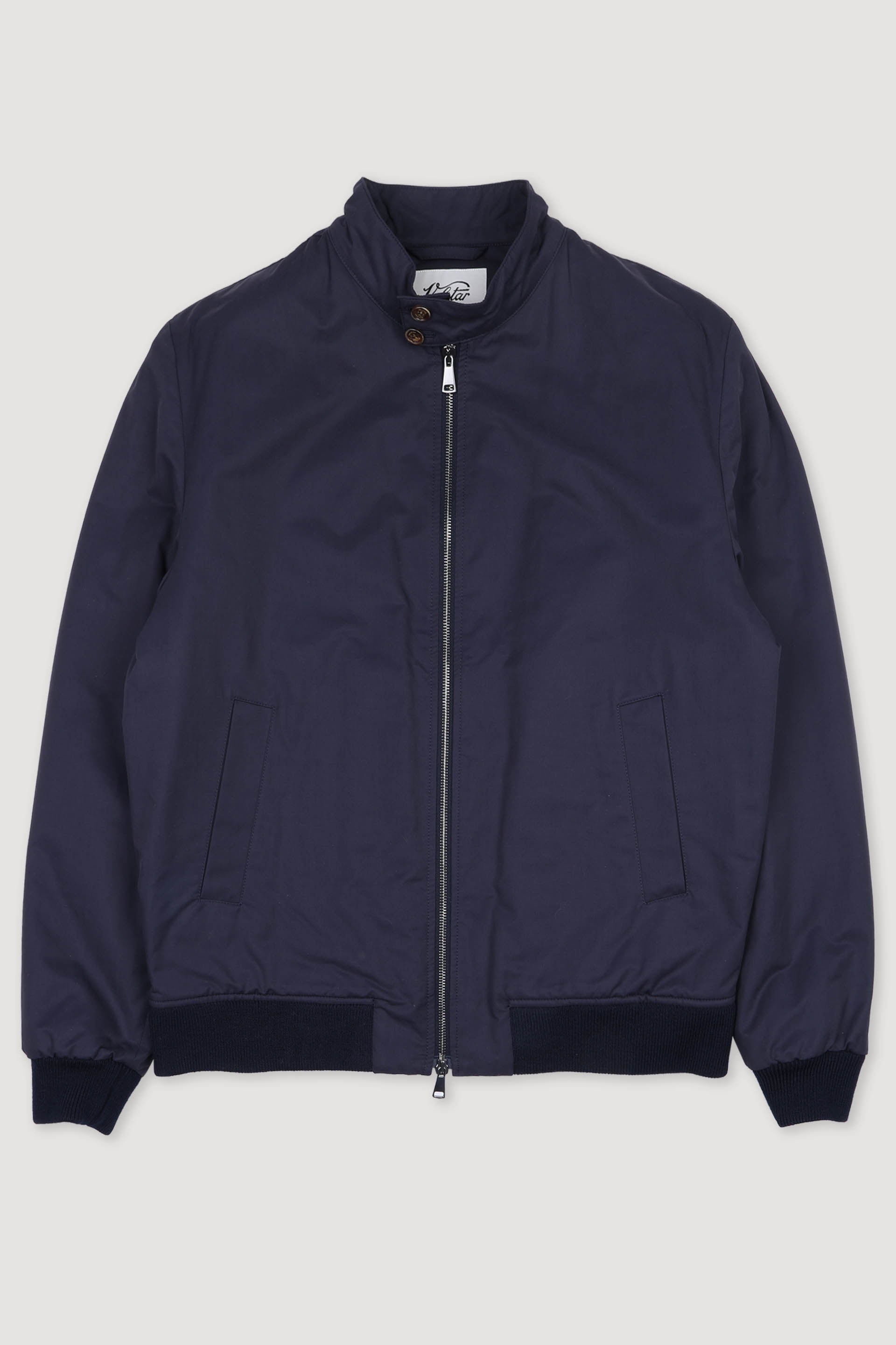 【新品】Valstar ネイビー ブルゾン Padded zip jacket in a water repellent cotton-nylon blend fabric. Blue