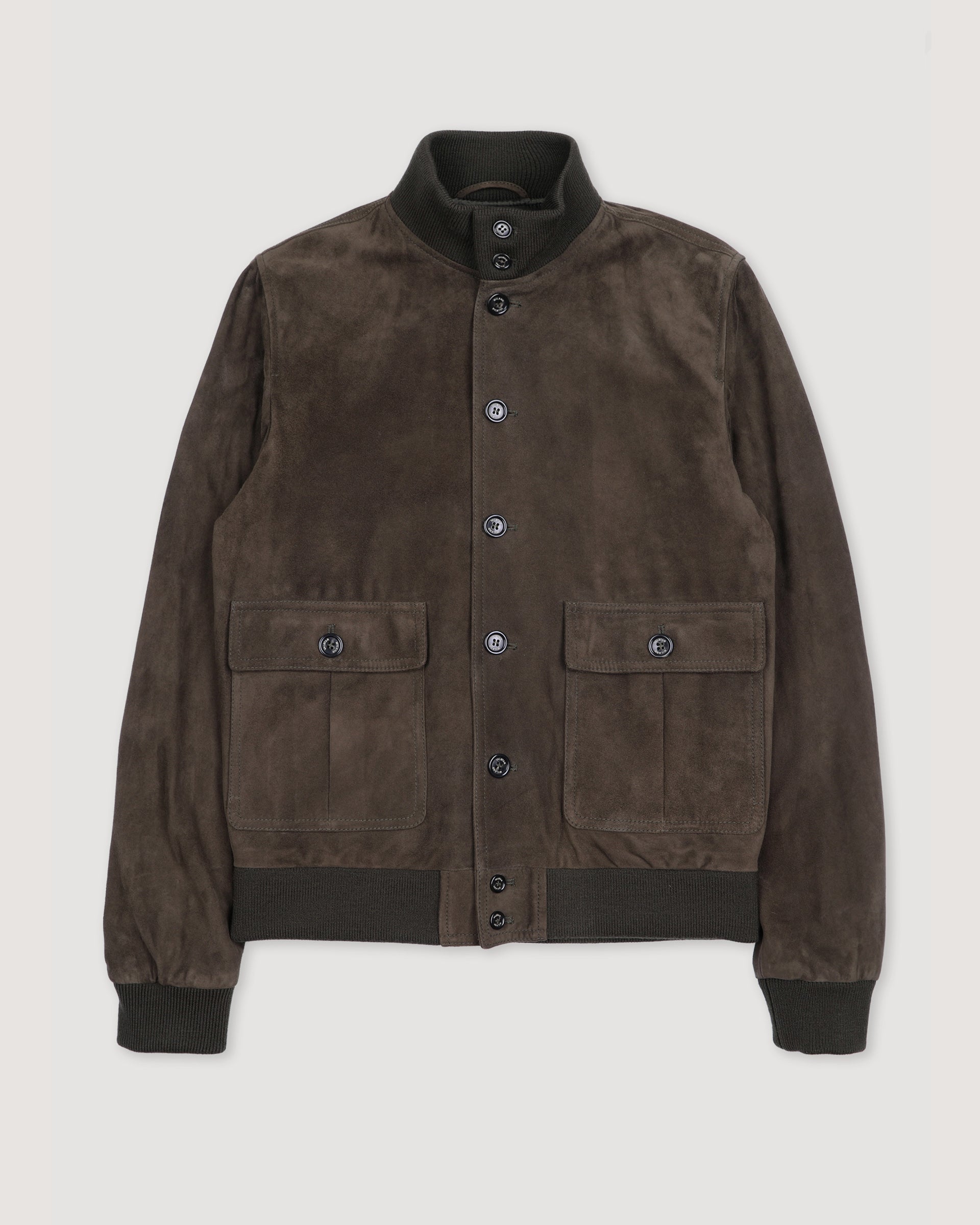 Giubbotto Valstarino in suede, foderato. Verde - Muschio