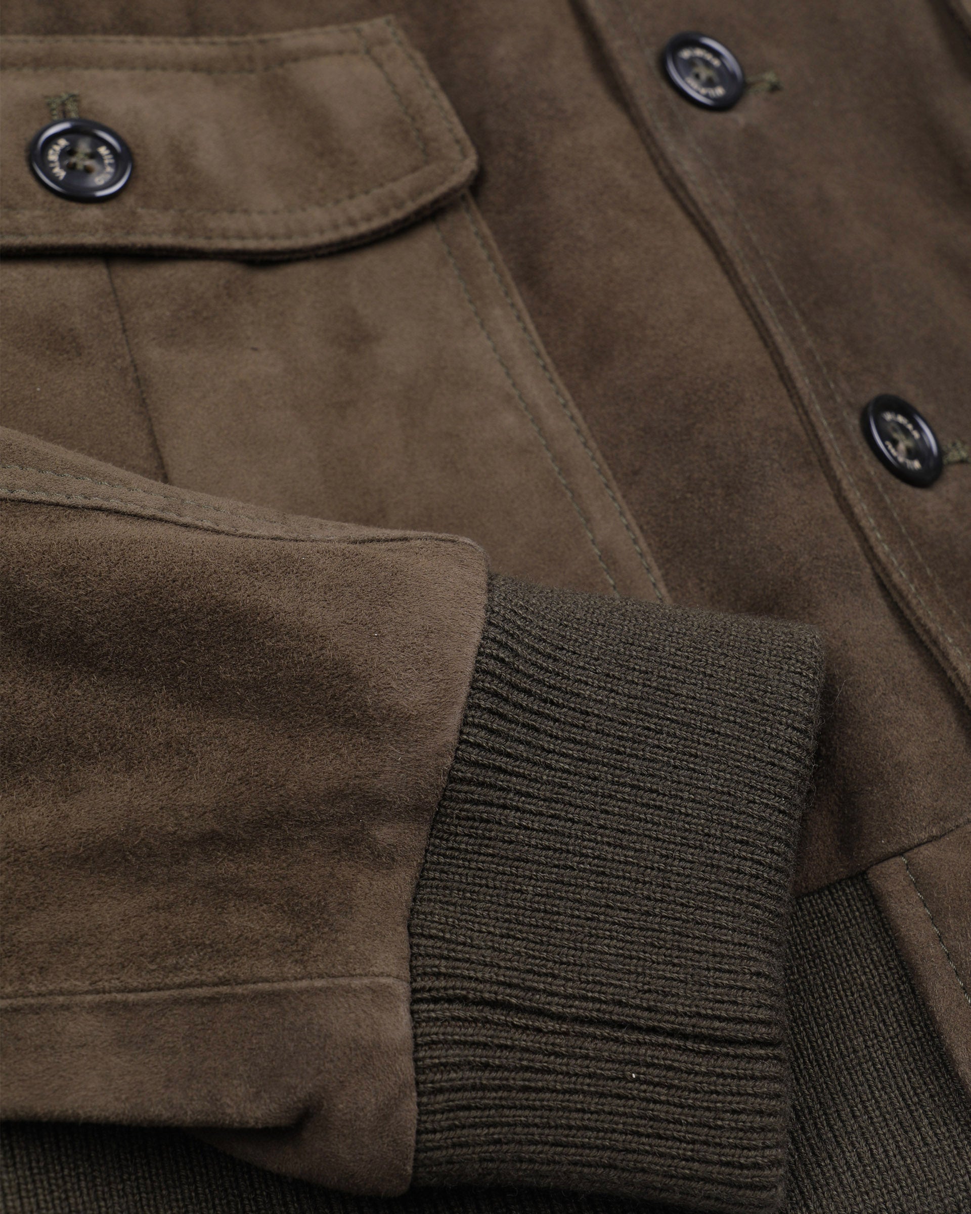 Giubbotto Valstarino in suede, foderato. Verde - Muschio