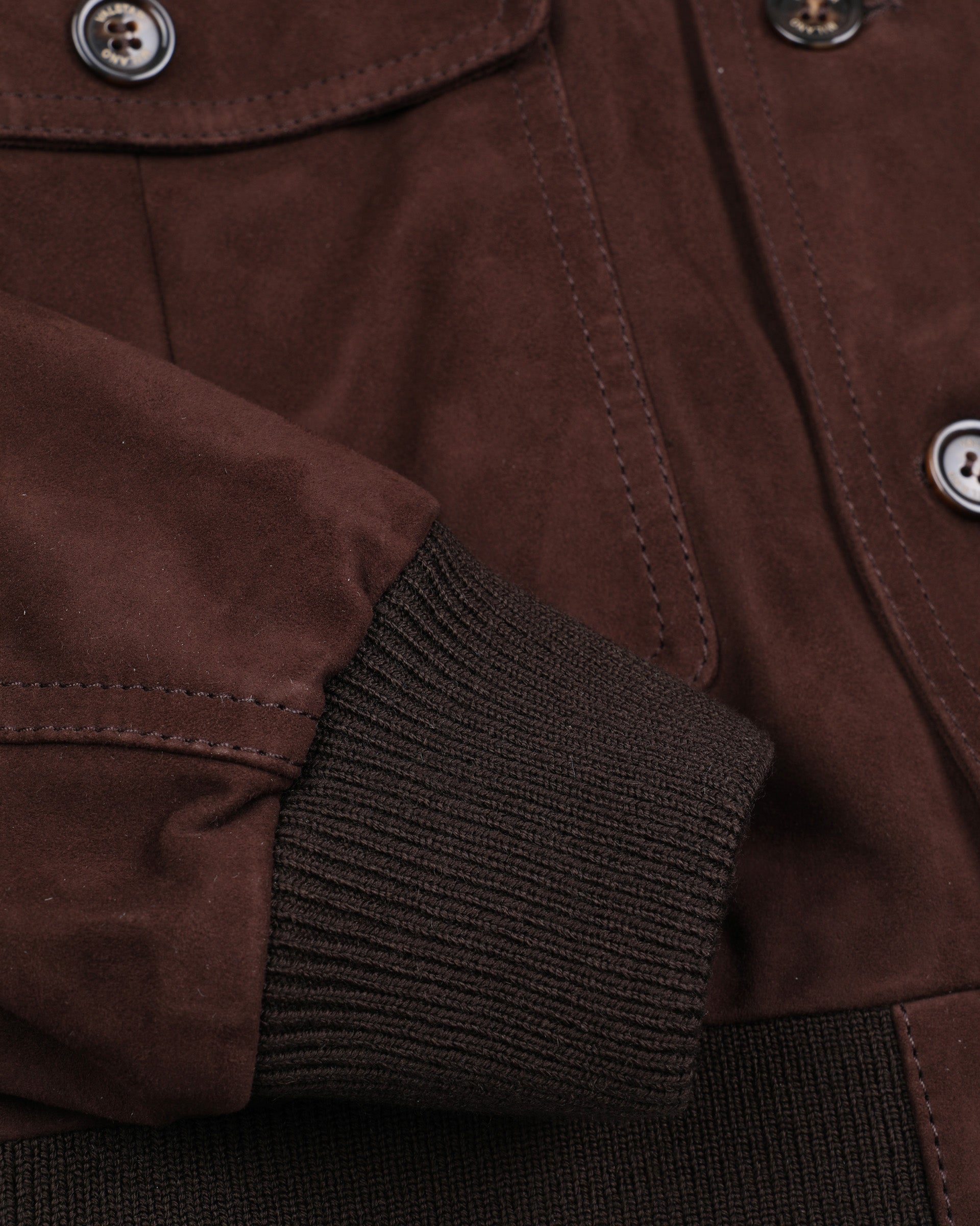 Giubbotto Valstarino in suede, foderato. Marrone - Caffè