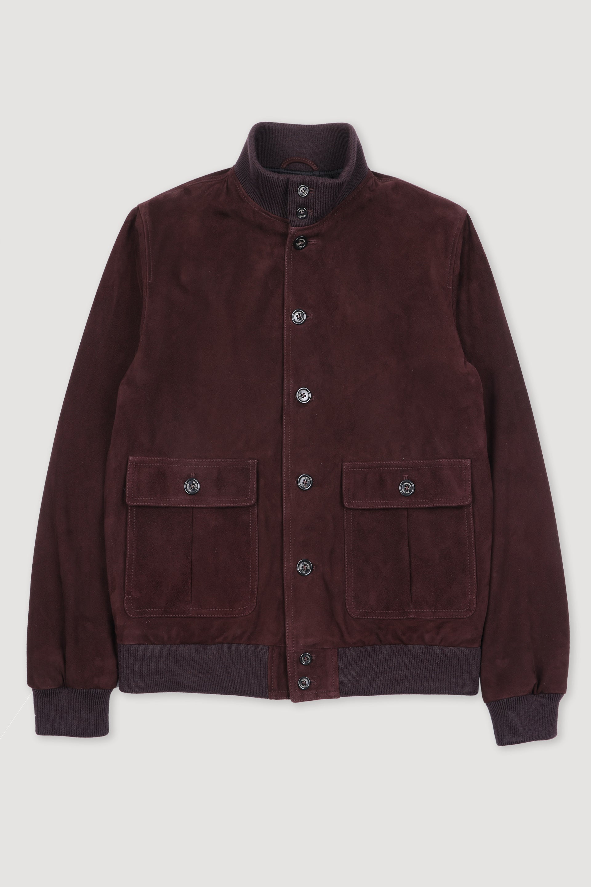 Lined Valstarino jacket in suede leather. Purple - Mirto