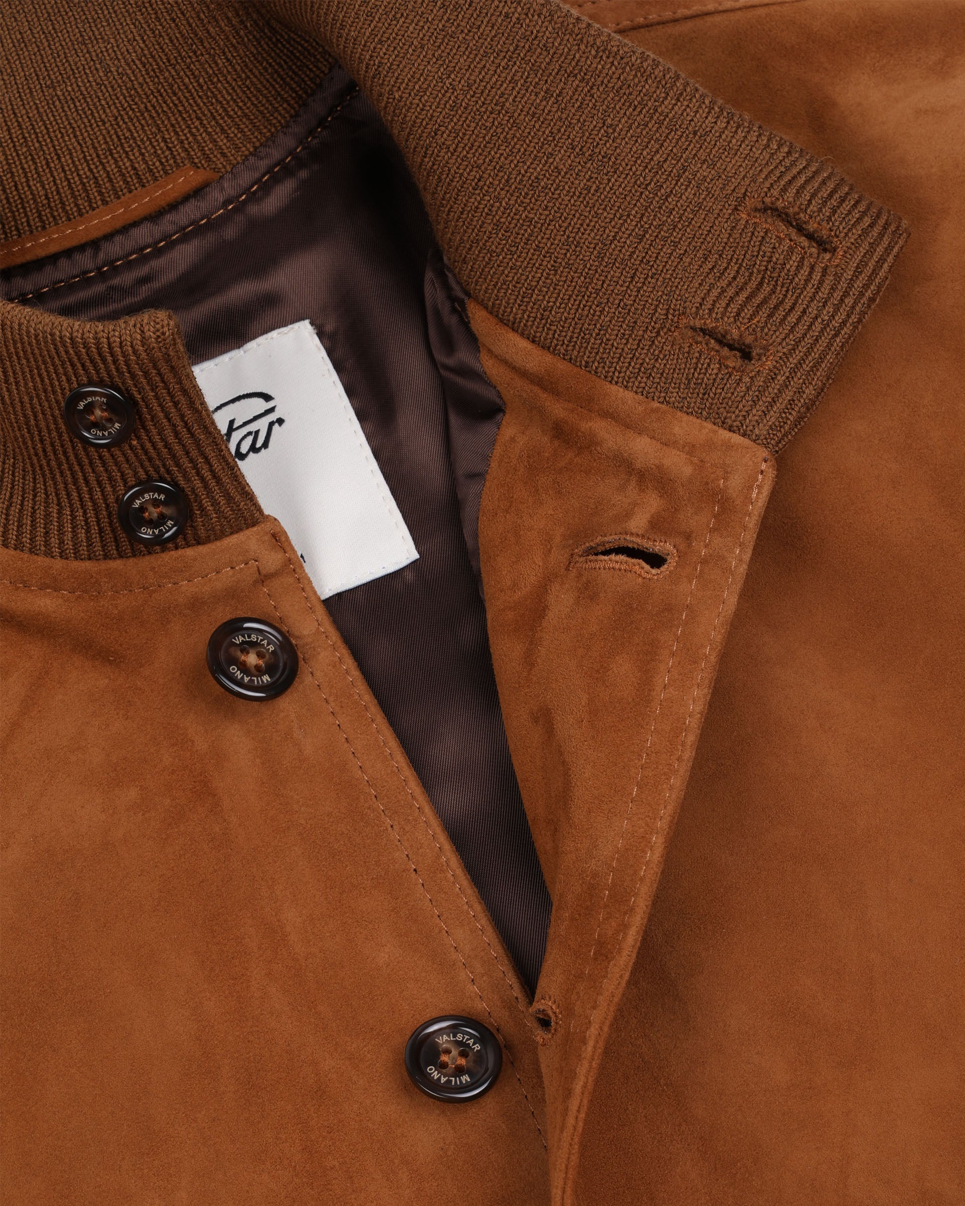 Giubbotto Valstarino in suede, foderato. Marrone - Sandal