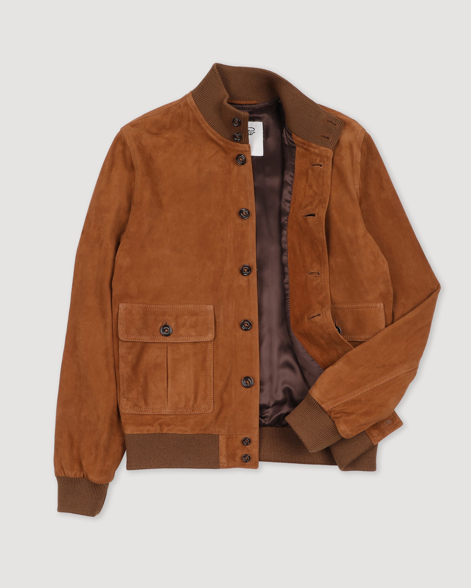 Giubbotto Valstarino in suede, foderato. Marrone - Sandal