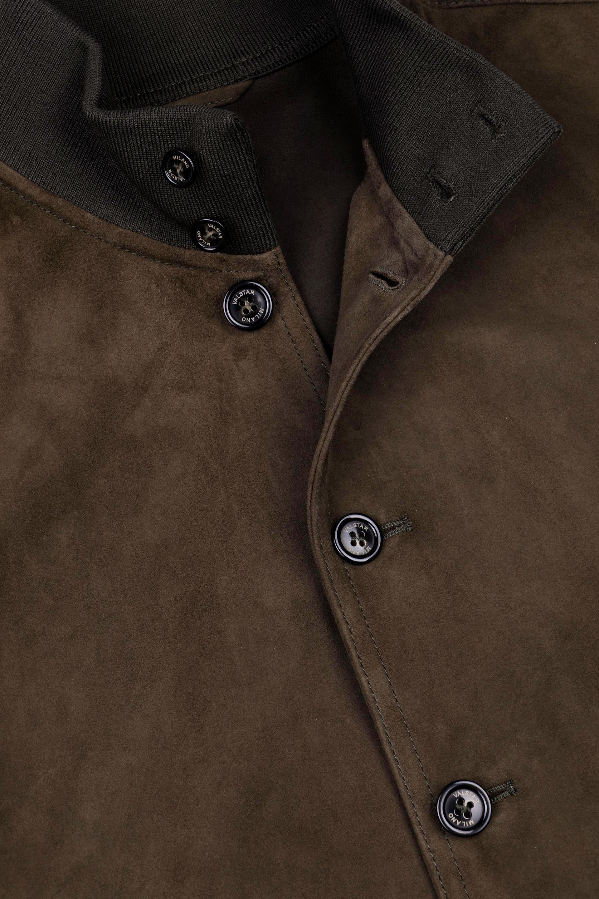 GIUBBOTTO VALSTARINO, SFODERATO, SUEDE - Muschio