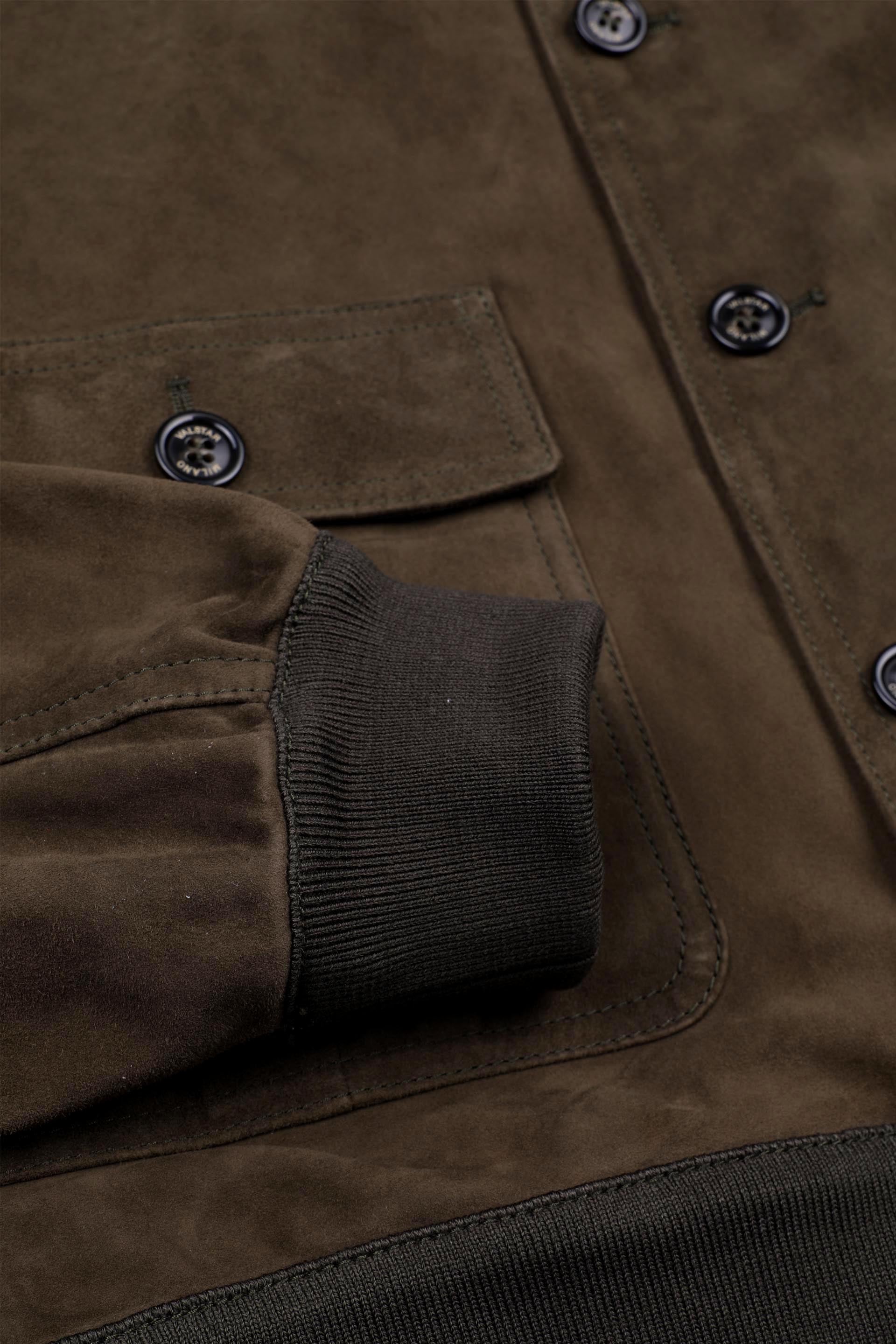 GIUBBOTTO VALSTARINO, SFODERATO, SUEDE - Muschio