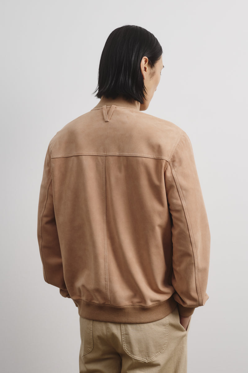 GIUBBOTTO VALSTARINO, SFODERATO, SUEDE - Biscotto