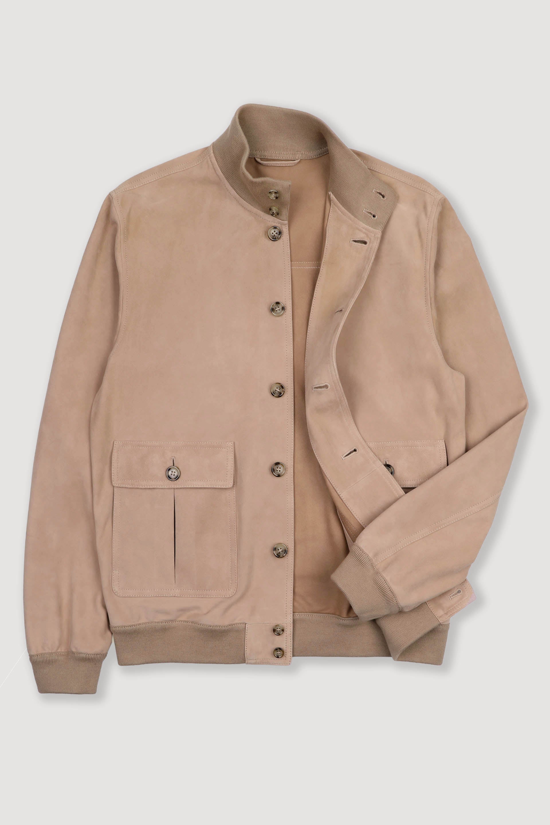 GIUBBOTTO VALSTARINO, SFODERATO, SUEDE - Biscotto