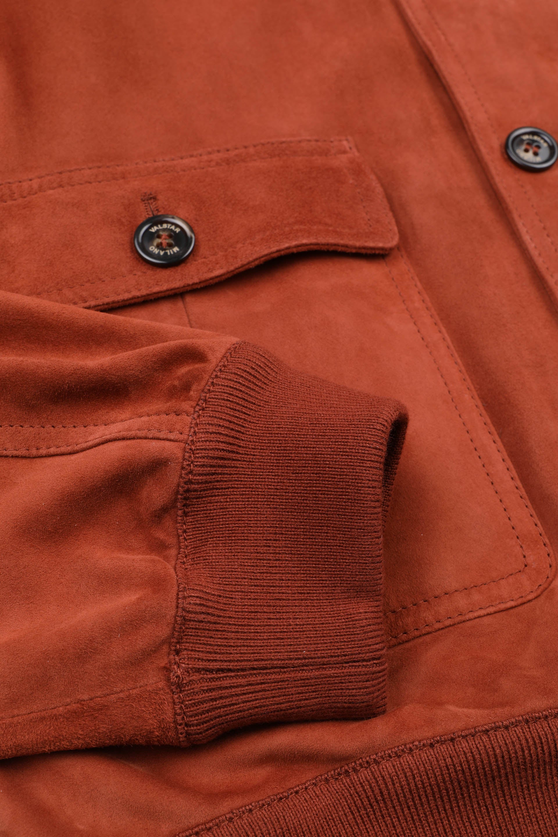 GIUBBOTTO VALSTARINO, SFODERATO, SUEDE - Terra di siena