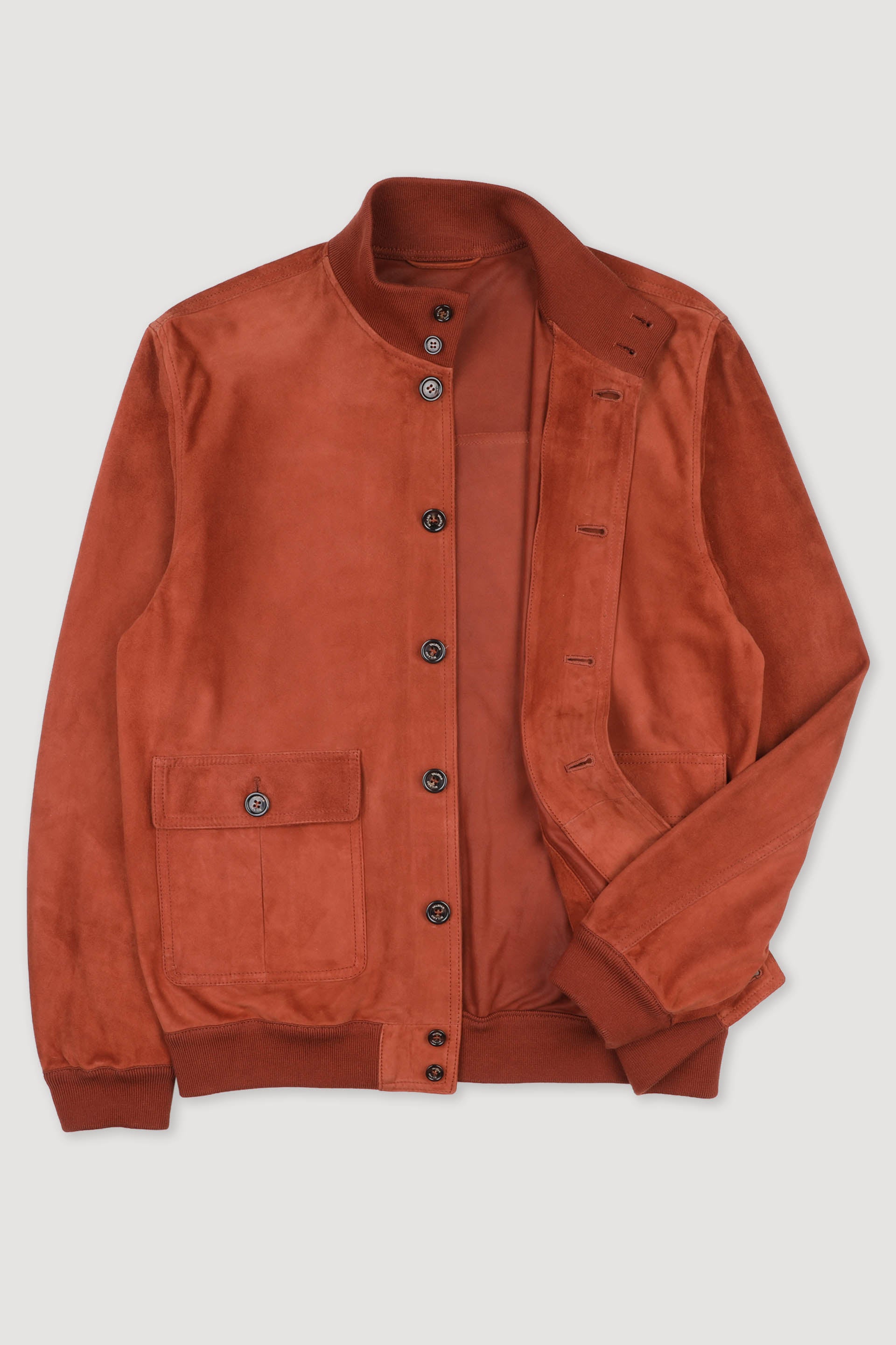 GIUBBOTTO VALSTARINO, SFODERATO, SUEDE - Terra di siena