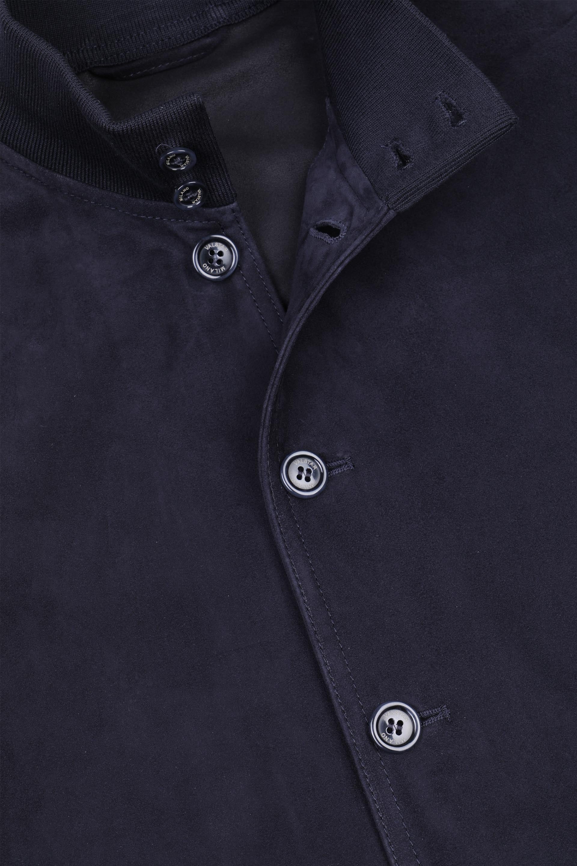 GIUBBOTTO VALSTARINO, SFODERATO, SUEDE - Dark blue