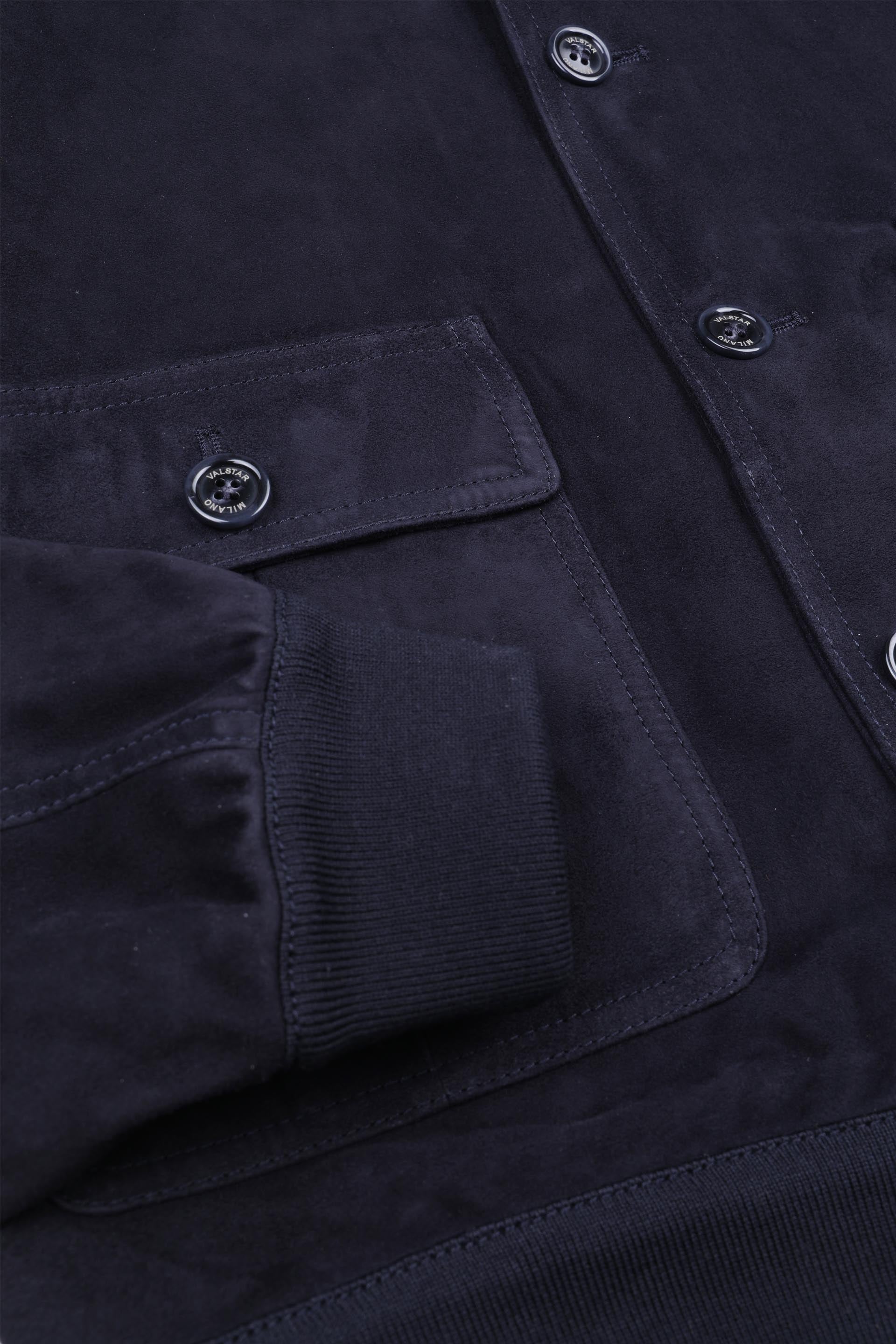 GIUBBOTTO VALSTARINO, SFODERATO, SUEDE - Dark blue