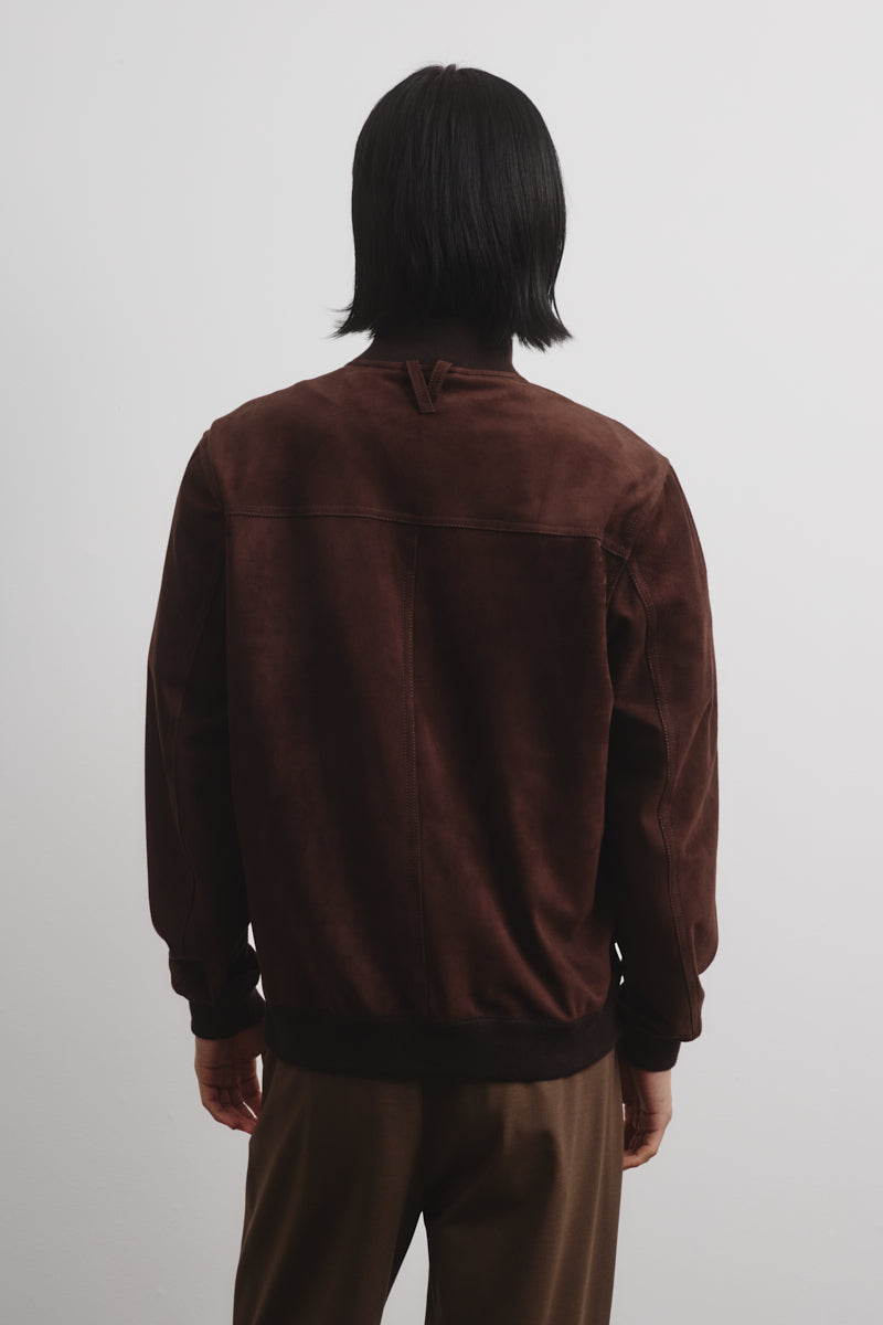 GIUBBOTTO VALSTARINO, SFODERATO, SUEDE - Caffè