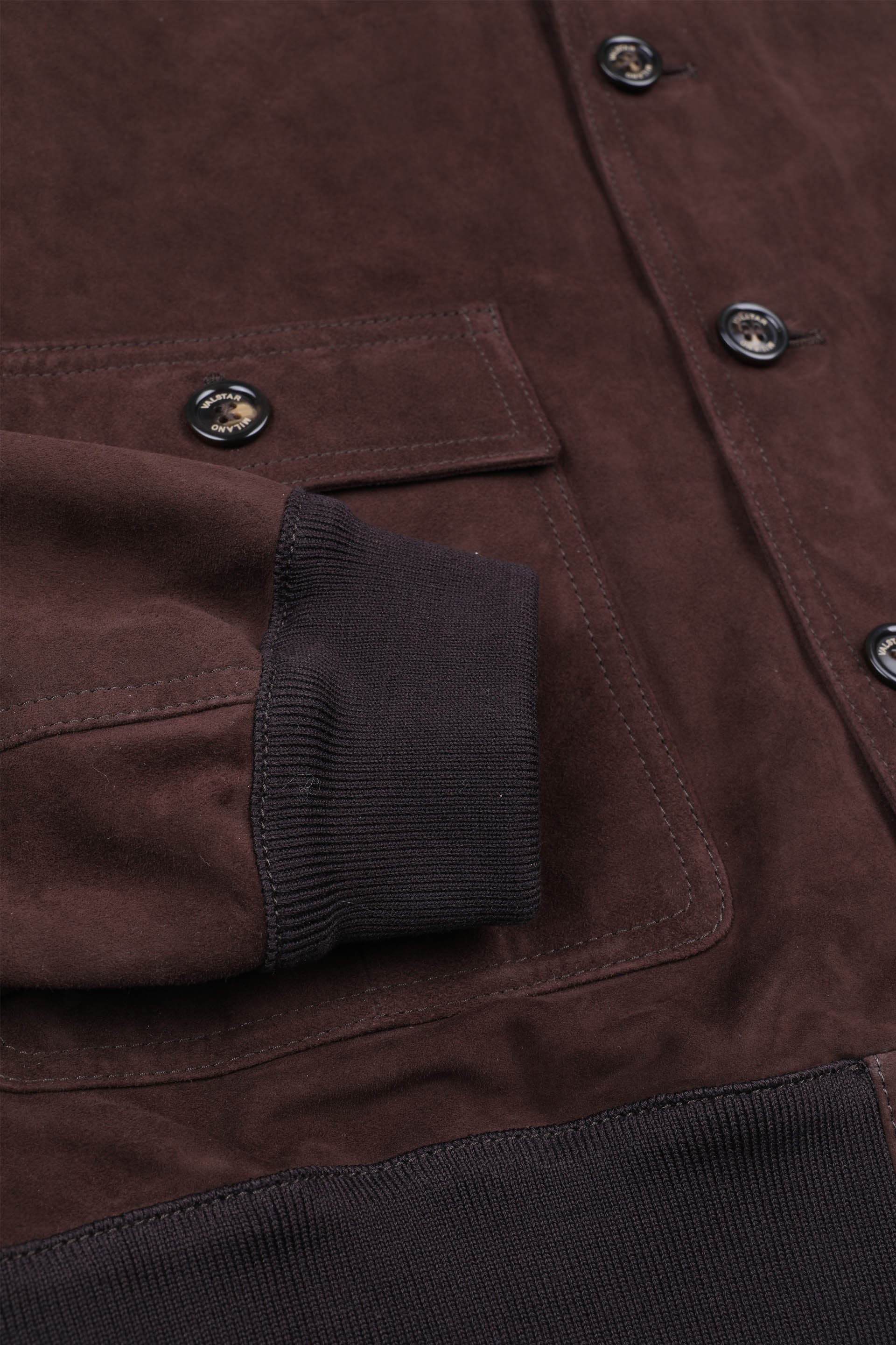 GIUBBOTTO VALSTARINO, SFODERATO, SUEDE - Coffee