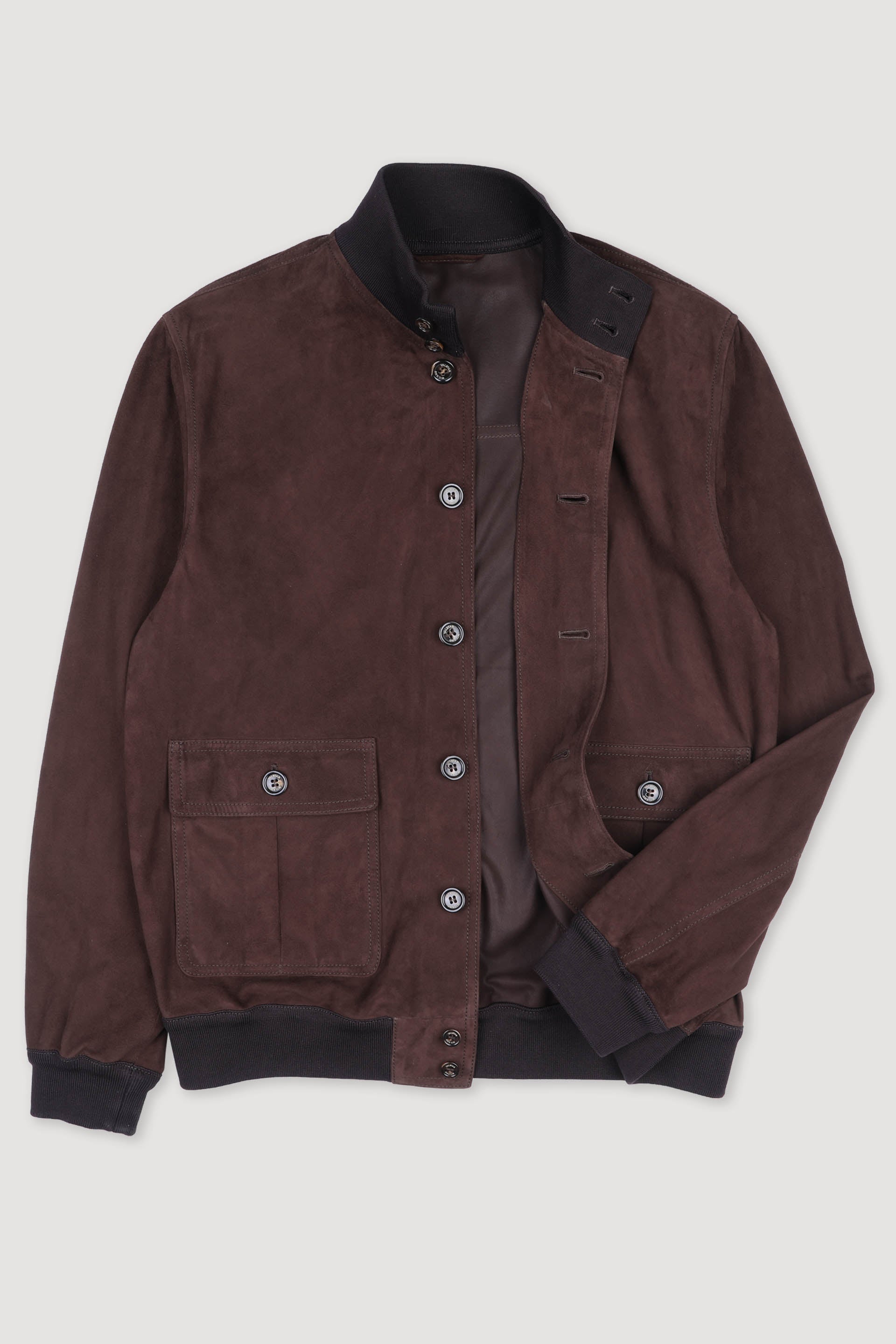 GIUBBOTTO VALSTARINO, SFODERATO, SUEDE - Coffee