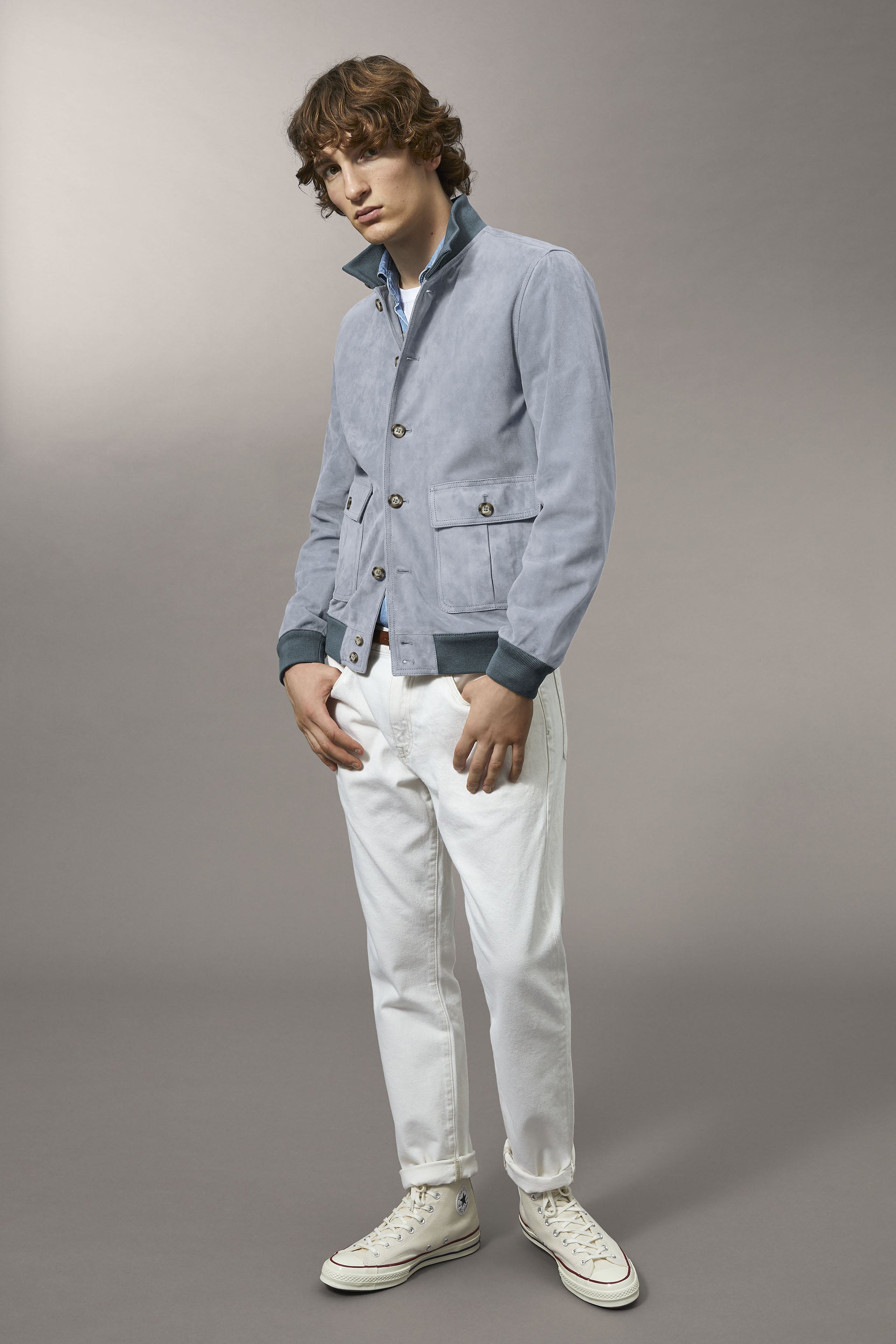 GIUBBOTTO VALSTARINO, SFODERATO, SUEDE - Frost