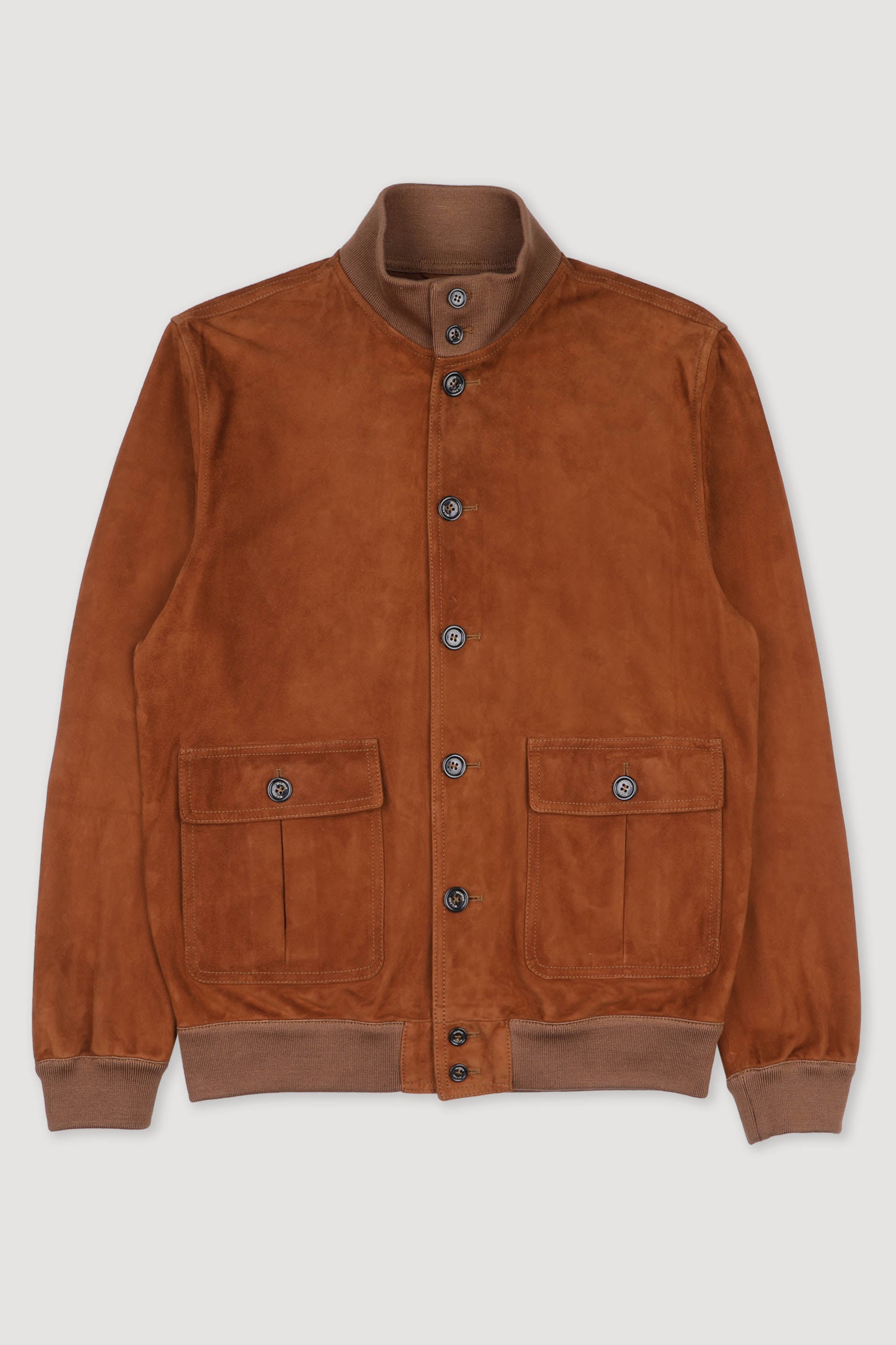 GIUBBOTTO VALSTARINO, SFODERATO, SUEDE - Tobacco